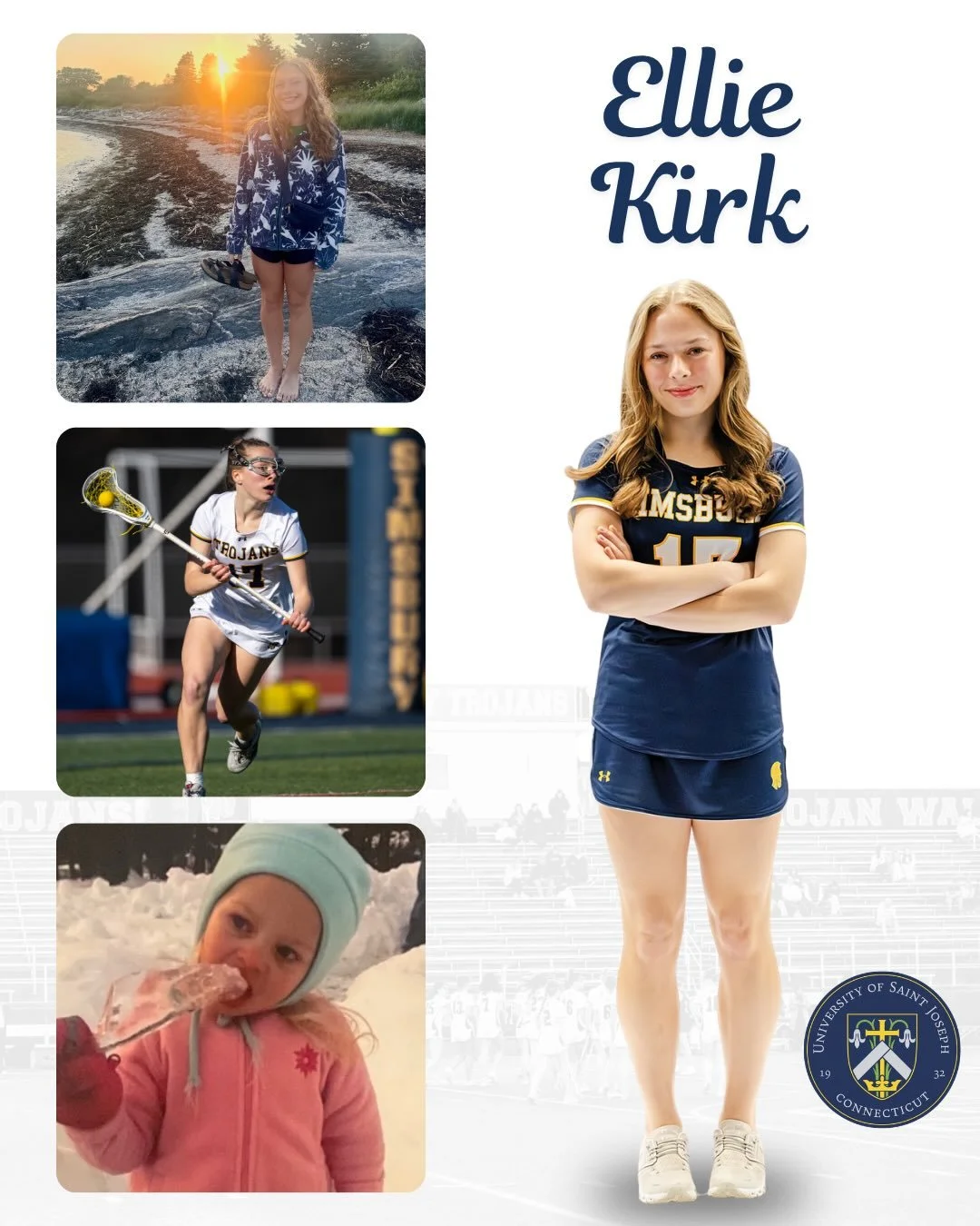 Our final Senior Spotlight of the day goes to Ellie Kirk! 🥍⭐️

Ellie is heading to the University of Saint Joseph this fall to study elementary education, where she&rsquo;ll also continue her lacrosse career!! Ellie&rsquo;s determination, leadership