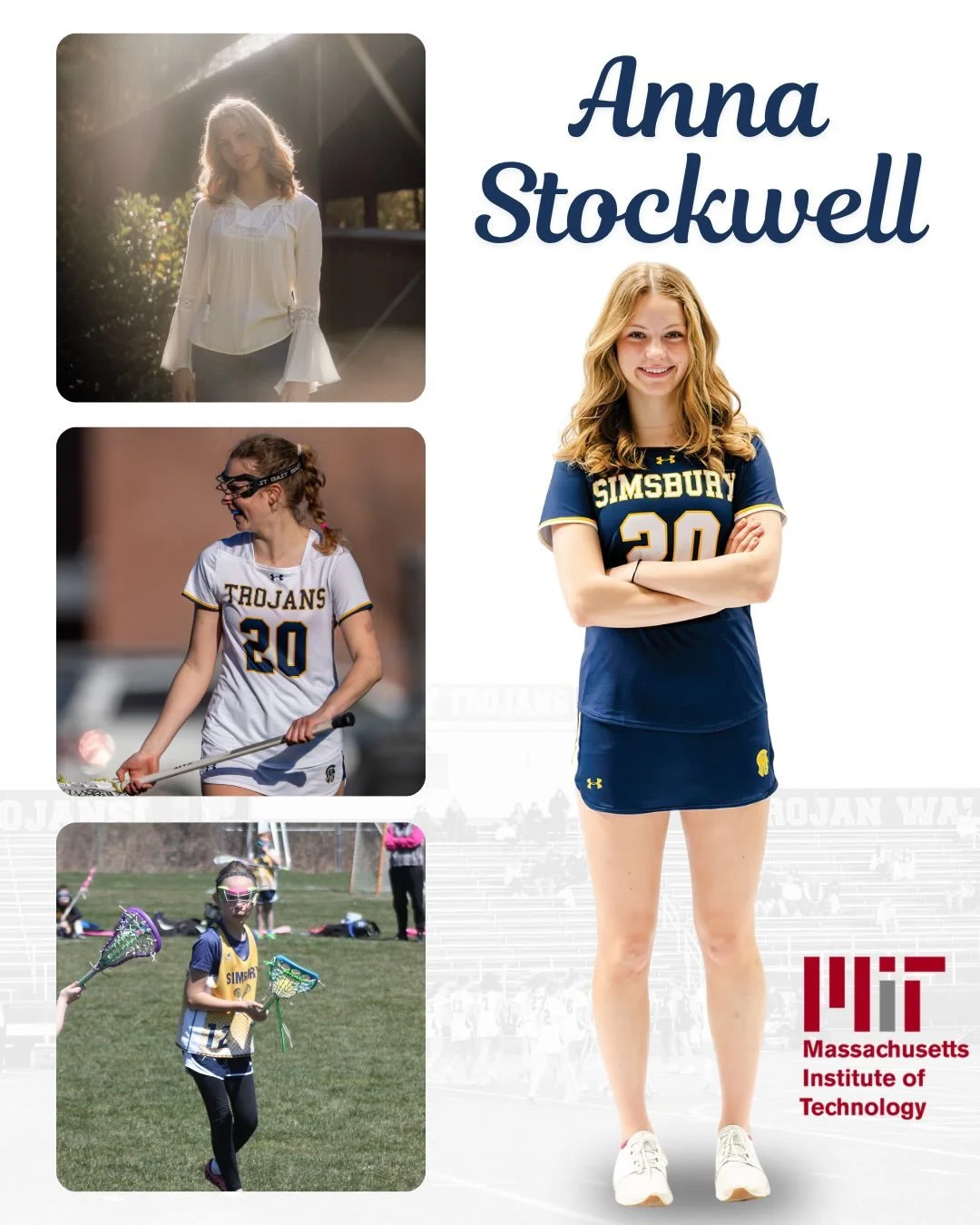 Our final Senior Spotlight goes to Anna Stockwell! ⭐️🥍

Anna is heading to MIT this fall to study Biomedical Engineering, where she&rsquo;ll continue her academic and lacrosse career at one of the highest levels. As one of our captains, Anna leads b