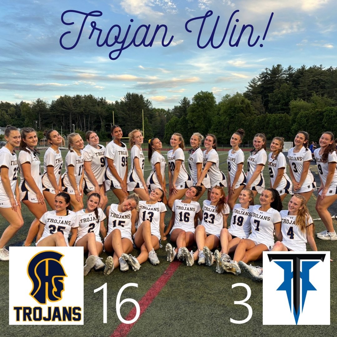 The Lady Trojans are headed to the CCC Championship with their semi-final win over Hall tonight! 16-3 at Holden! Let's Go Simsbury! 🥍🔥