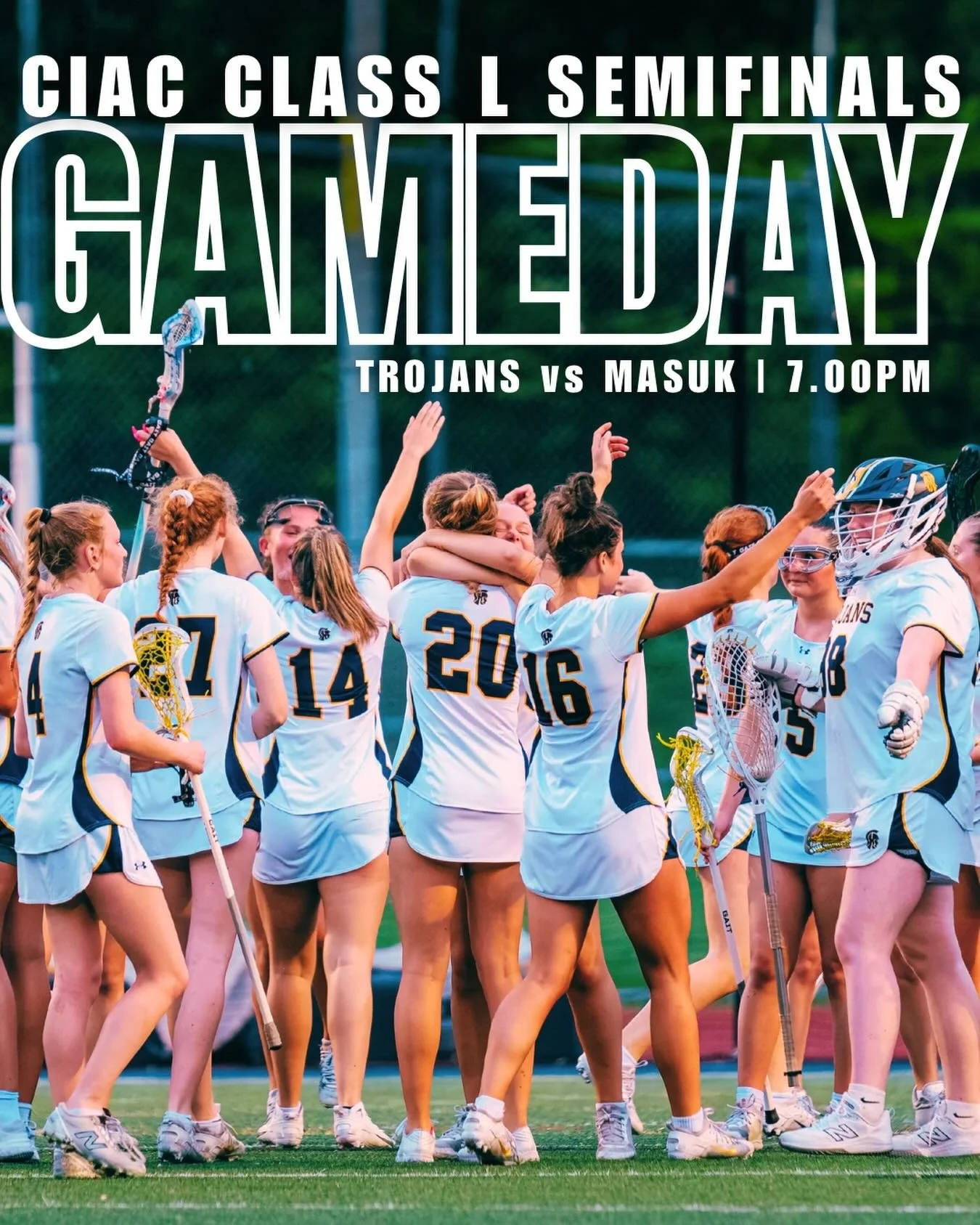 💫SEMIFINALS GAME DAY💫 
Tonight the Trojans take on Masuk with a trip to the CIAC Class L Championship on the line.
📍 Brookfield
⏰ 7.00PM