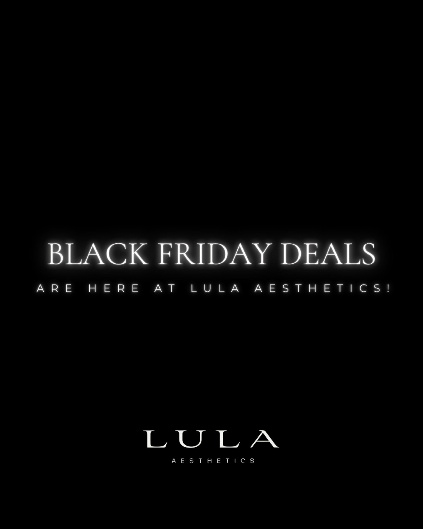 The Black Friday countdown is on, and we&rsquo;ve got some incredible deals just for you!

✨ Rejuran treatments to refresh your skin
✨ Skin needling for that radiant glow
✨ Retail offers to complete your skincare lineup

But hurry&mdash;these offers 