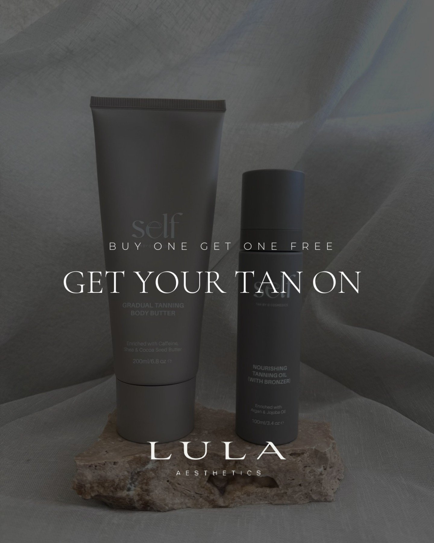 Get your glow on with our exclusive Black Friday retail deal:

☀️ Buy a Nourishing Tanning Oil and receive a Gradual Tanning Body Butter FREE!

💧 Hydrated, streak-free, sun-kissed skin has never been easier. Stock up on these essentials and shine al