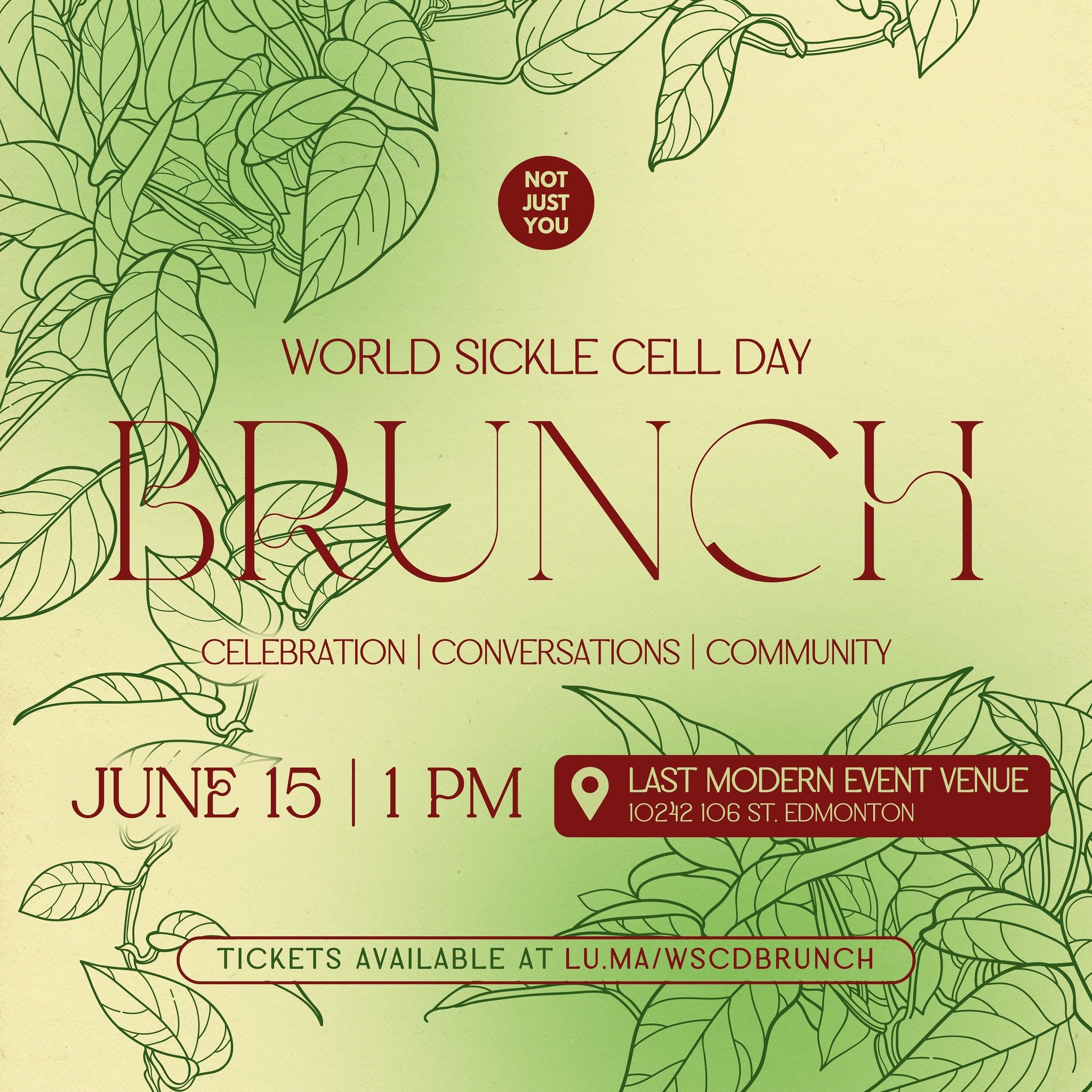 Back by popular demand! Our second annual World Sickle Cell Day Brunch is here, and it&rsquo;s going to be bigger and better than ever. 🌱

Don&rsquo;t miss out on a day filled with brunch delights and community connections. See you there!

LIMITED S