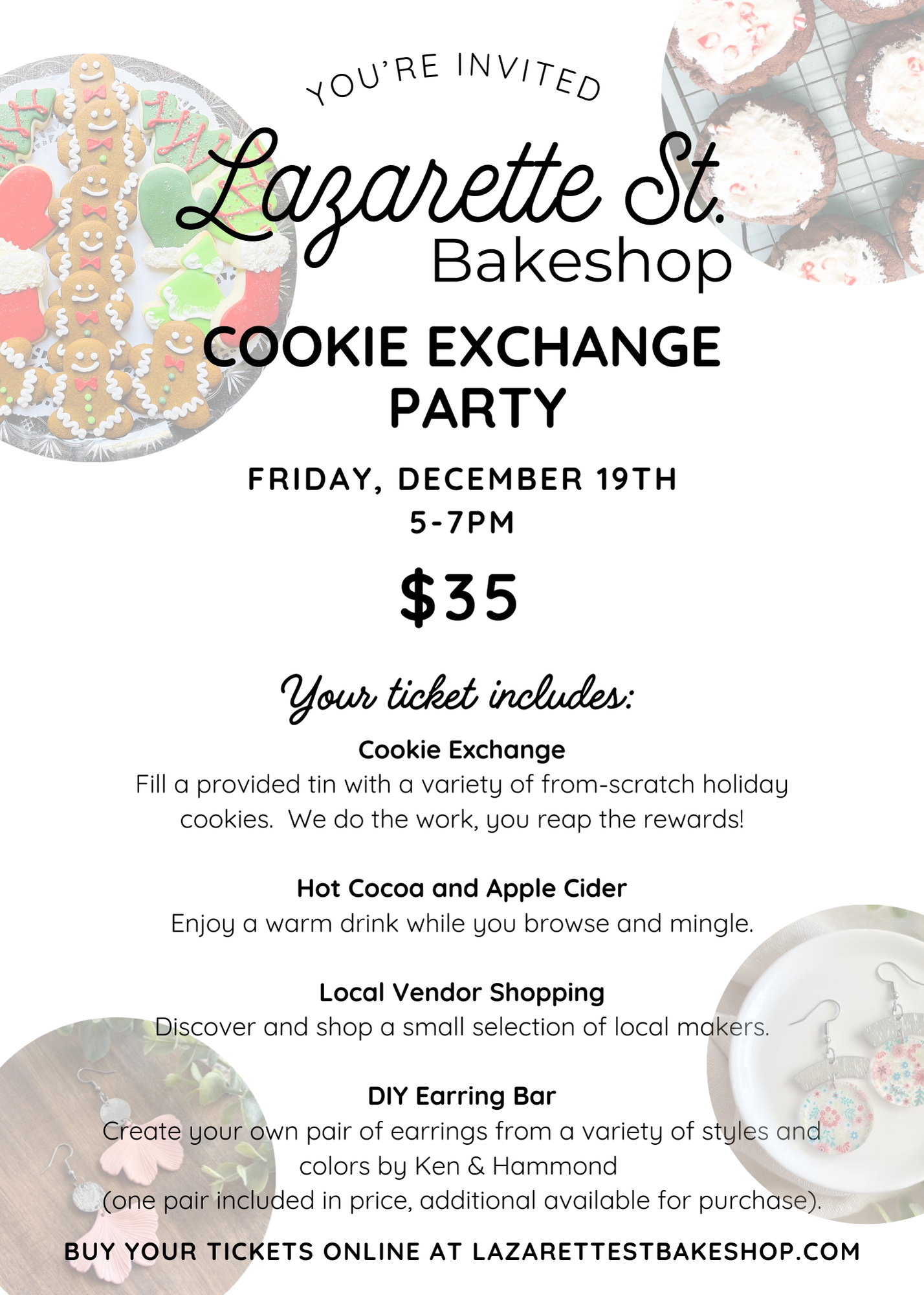 Pink and Brown Playful Christmas Cookie Exchange Party Invitation.png