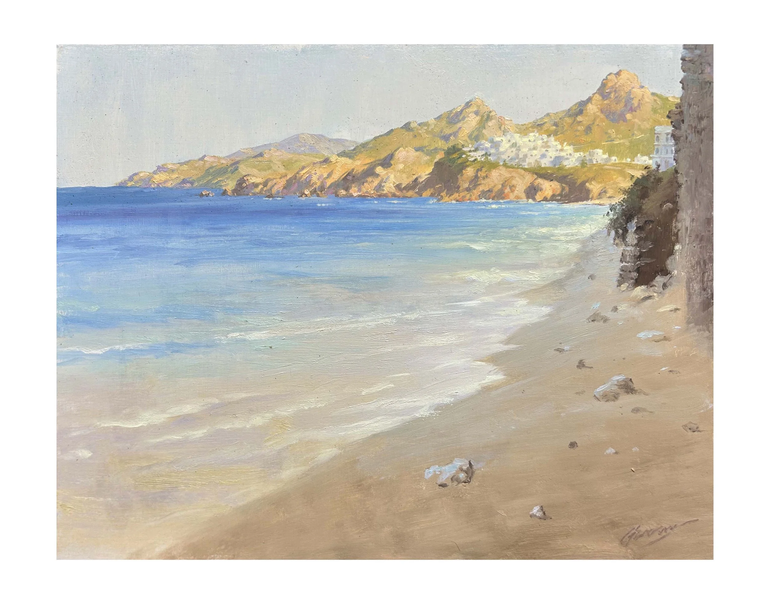 The Cliffs of Naxos Print 9x12 with border.jpg
