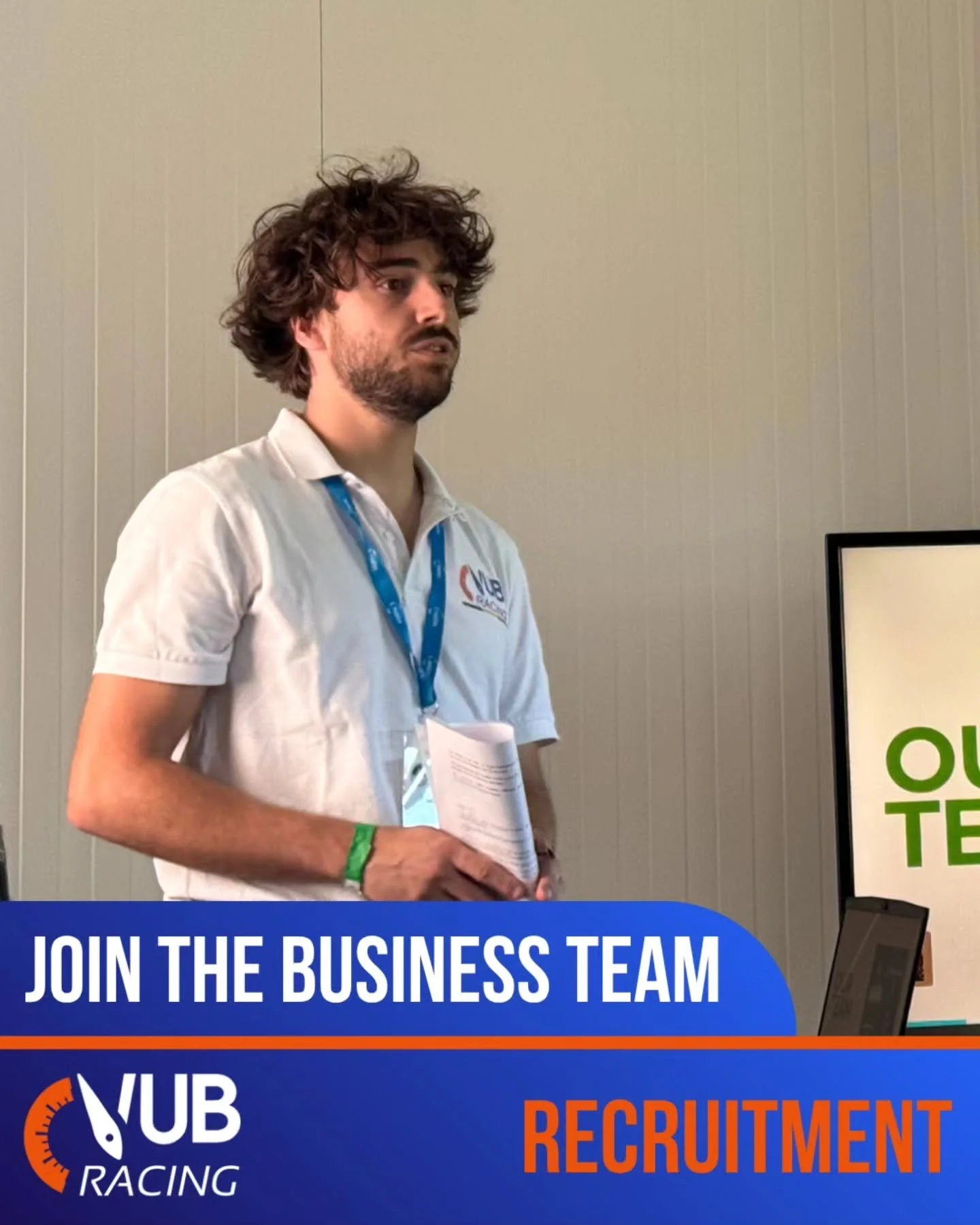⚡ Sluit je aan bij het business team! ⚡
Heb je een grote interesse in business en studeer je aan de VUB? Aarzel dan niet en sluit je aan bij VUB Racing! 🏎️💨
Stuur een e-mail naar vubracing@vub.be 
Meer info over het team: www.vubracing.com