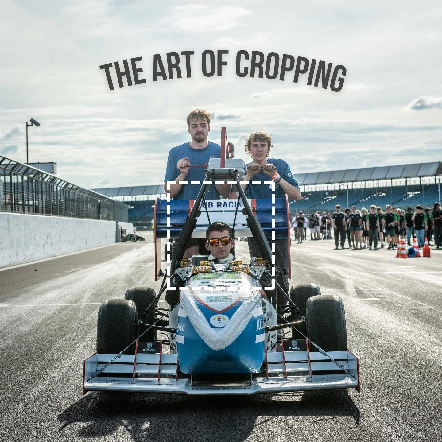 Hard work deserves to be recognized. 💪Cropping photos puts that work in the spotlight. ✂🔦

#artofcropping #formulastudent #fy #racetrack #vubracing #racecar #motorsports #formula #engineers #fsuk
