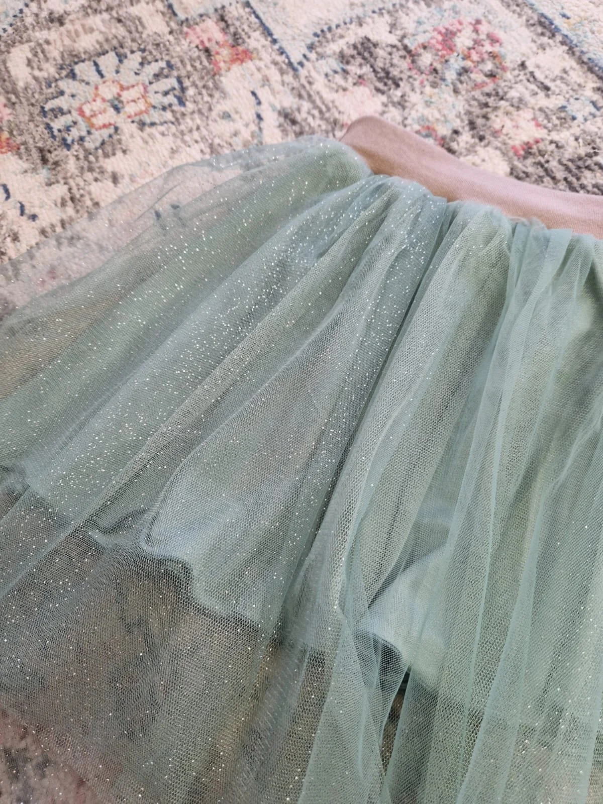 Glitzernder Kinder-Tüllrock mit Verstellbarem Gummibund