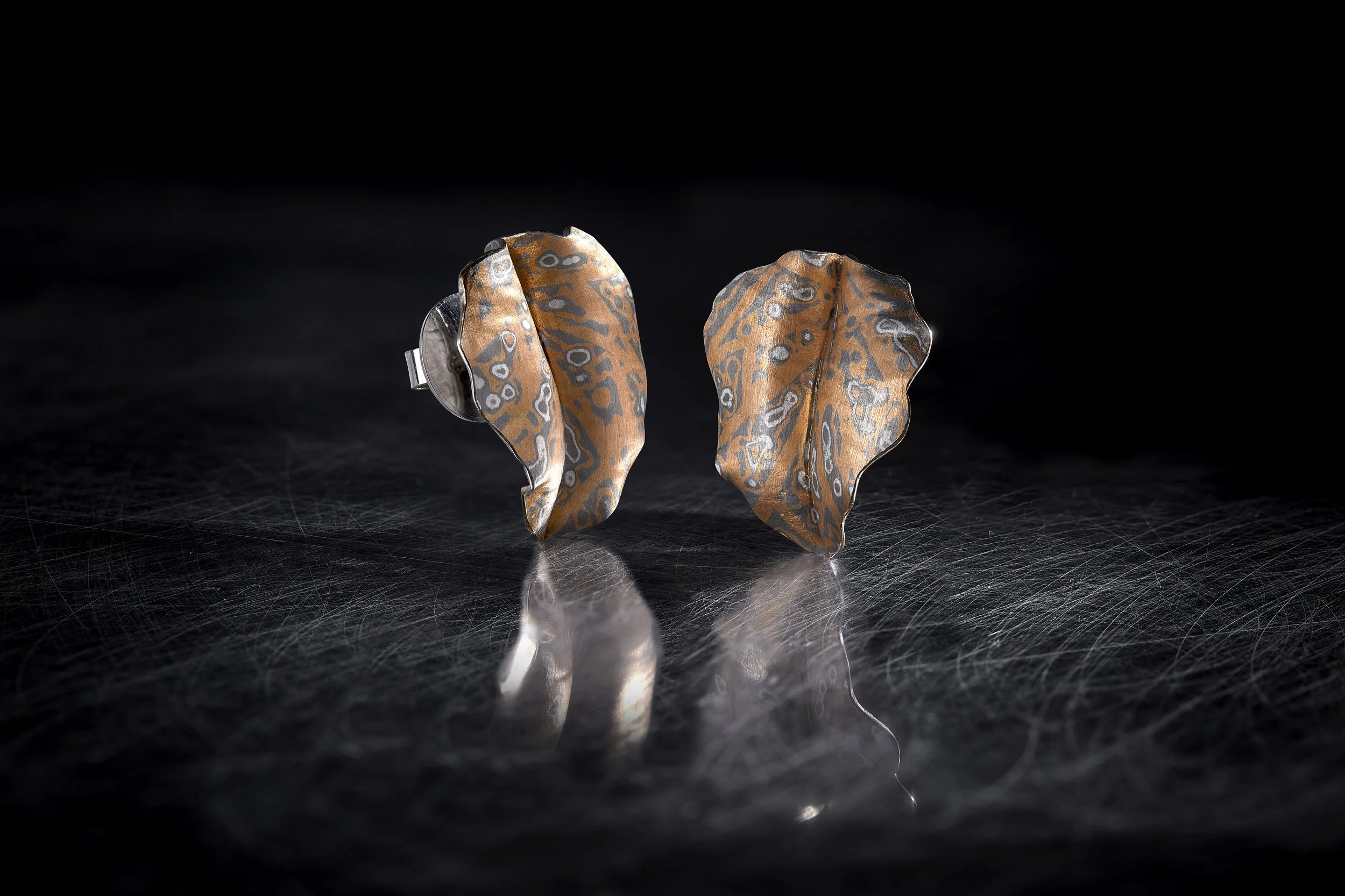 ohrstecker, rotgold, palladium, silber