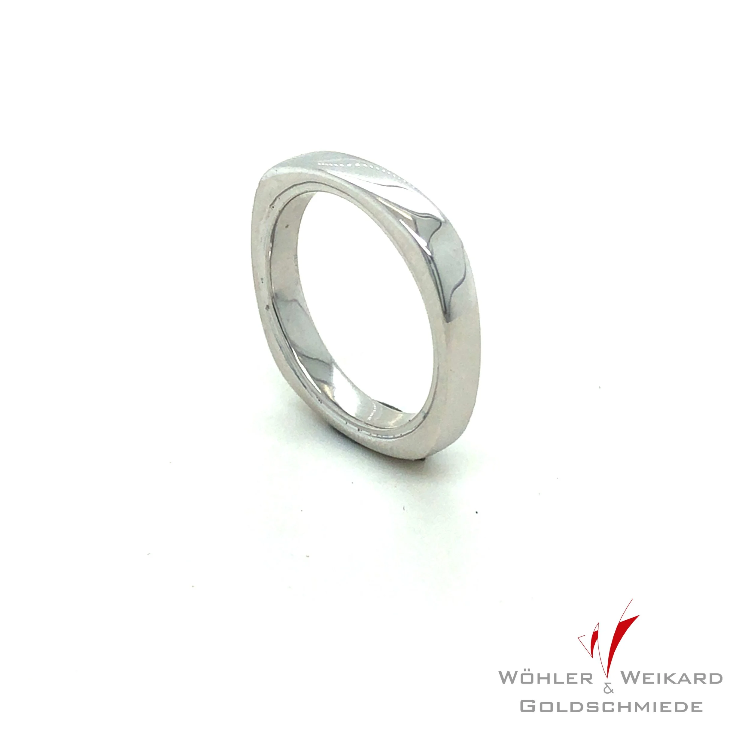 geschmiedeter Ring in Weissgold 750