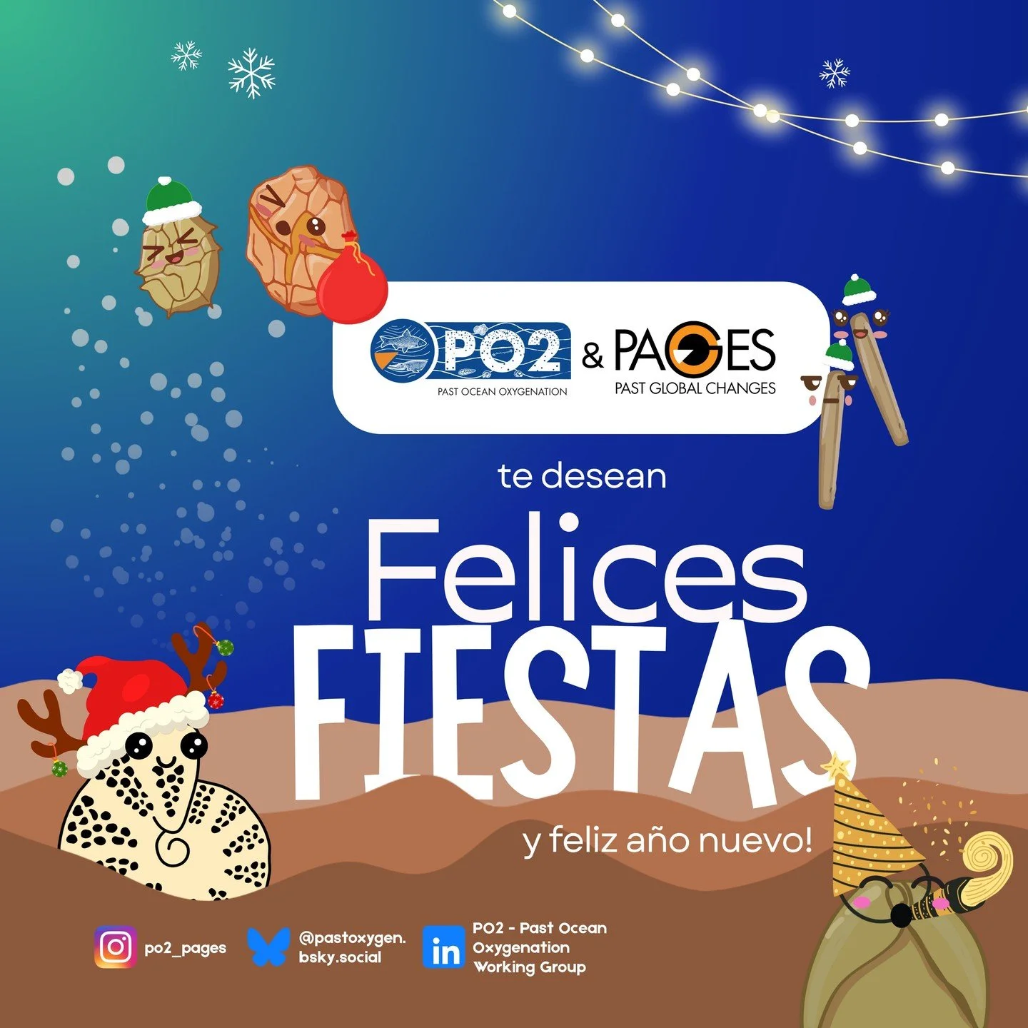 Our PO2 social media team wishes you happy holidays and a fantastic beginning of 2026! We can't wait to share with you a whole new year of amazing science. What do you wish for the new year?

El equipo de redes sociales de PO2 les desea felices fiest