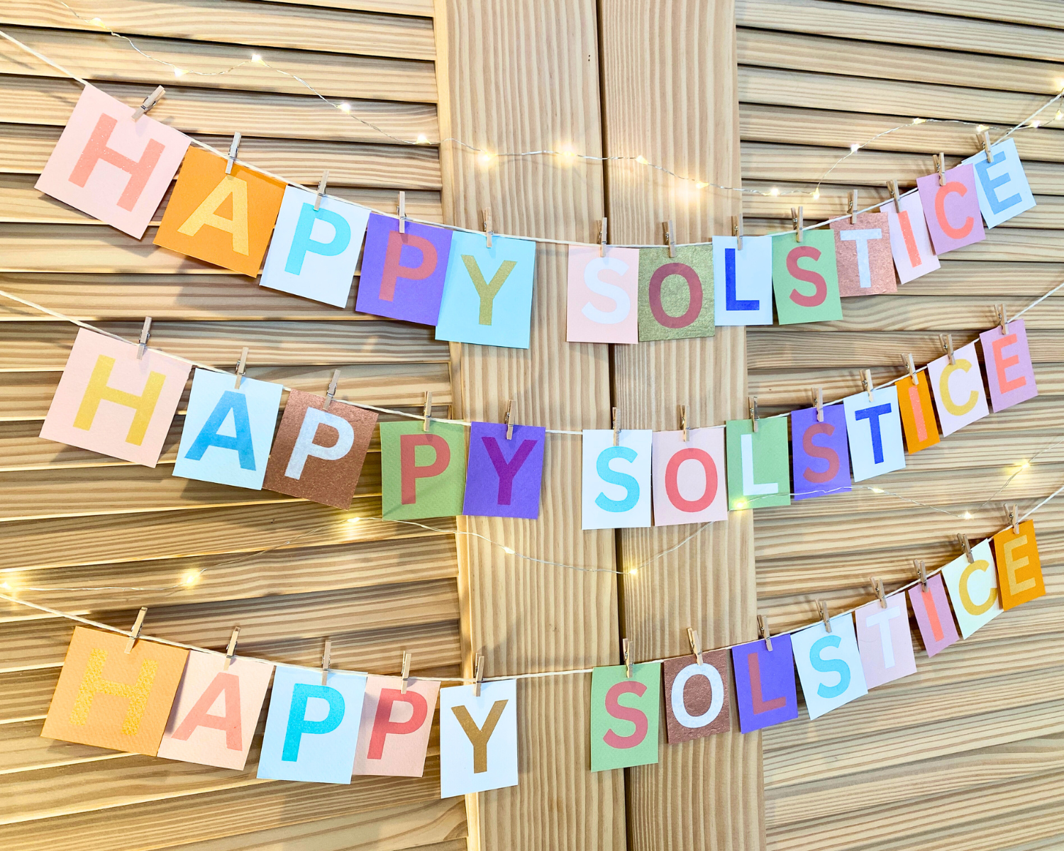 Happy Solstice Garland