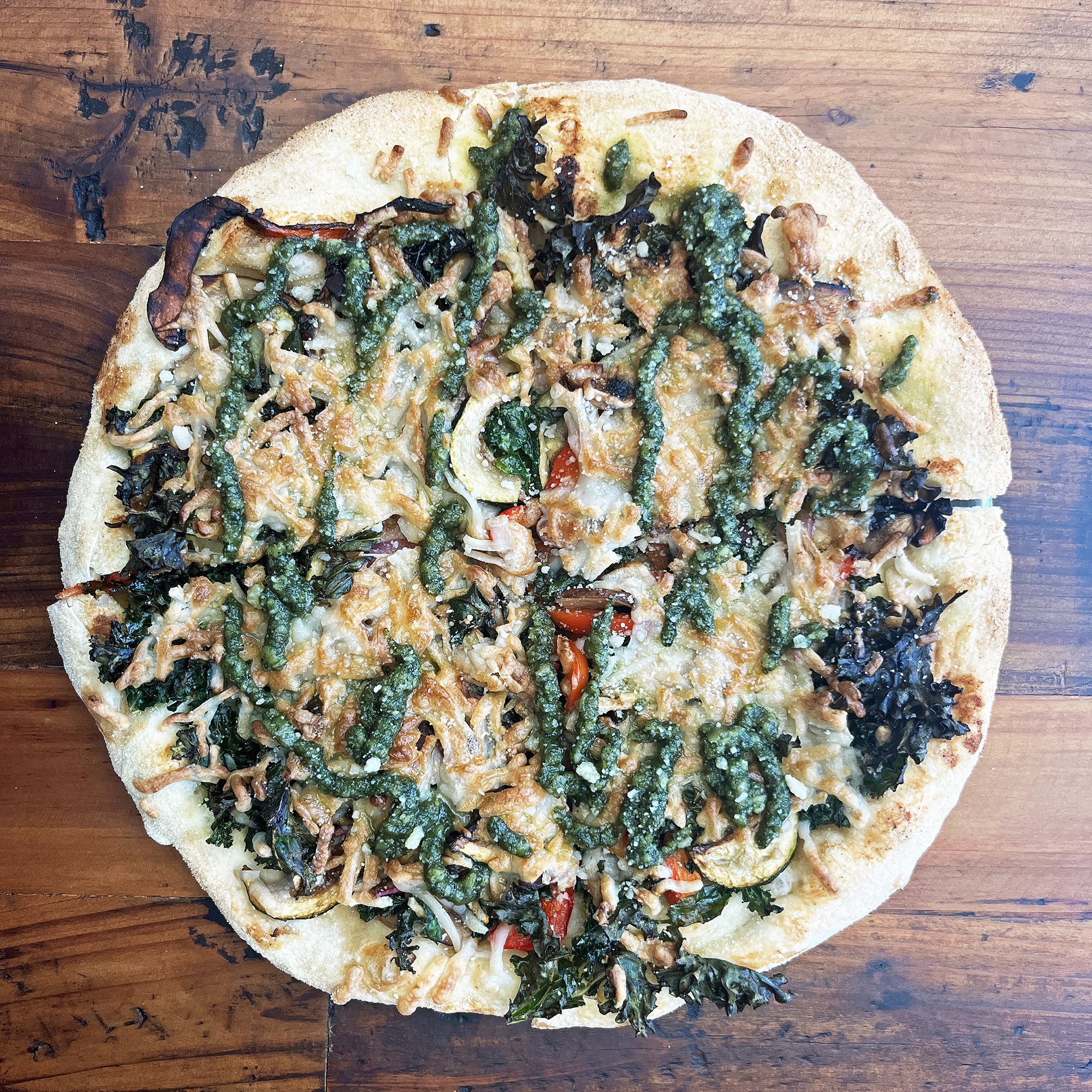 Dew Drops in the Garden Veggie Pizza