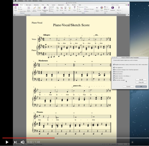 sibelius plugin review: impose sketch onto template