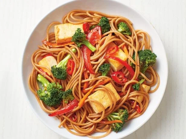 Spicy Tofu and Vegetable Lo Mein (Food Network)