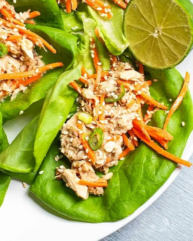 Sesame Ginger Tuna Lettuce Cups