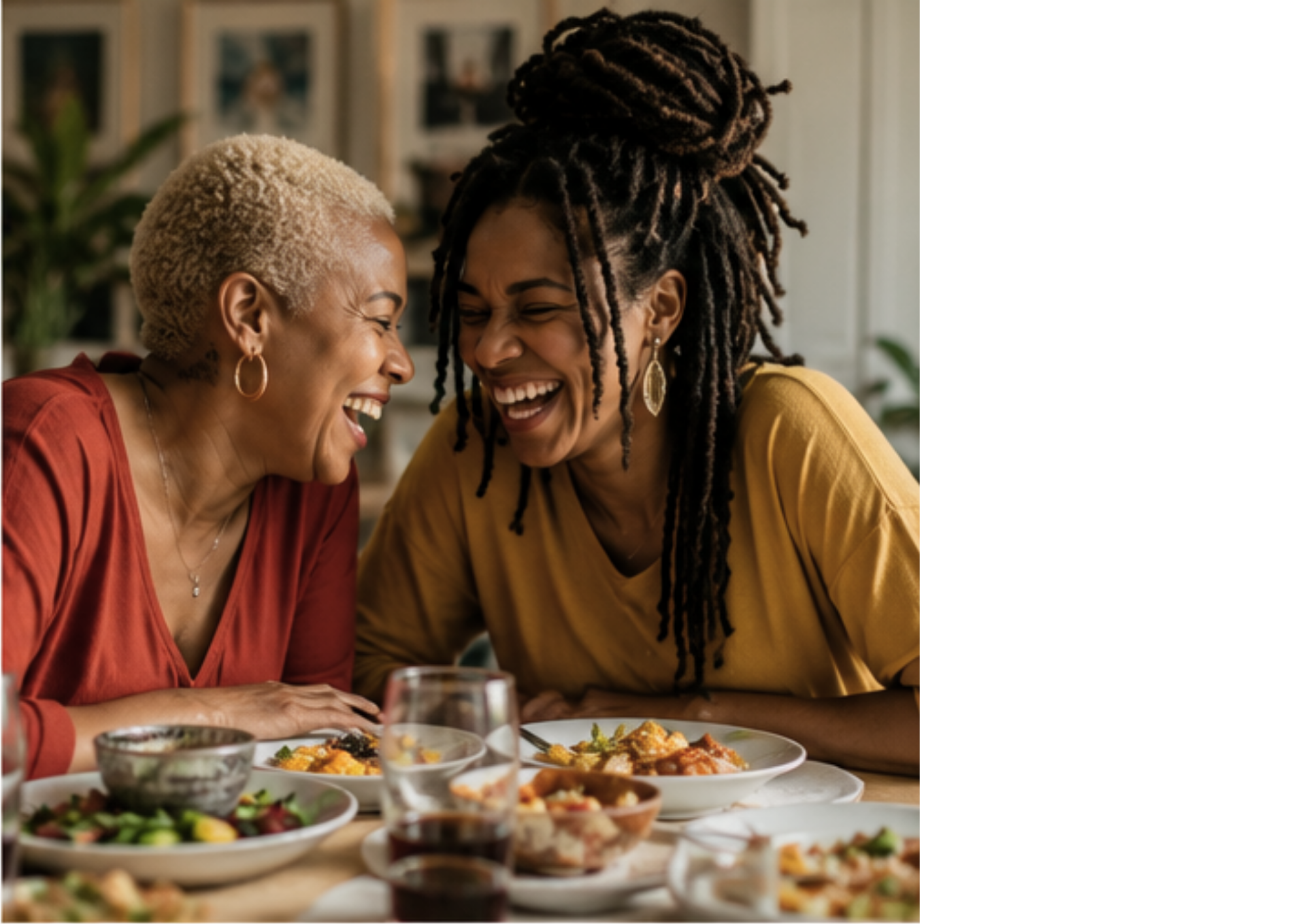 Black women enjoying each others company