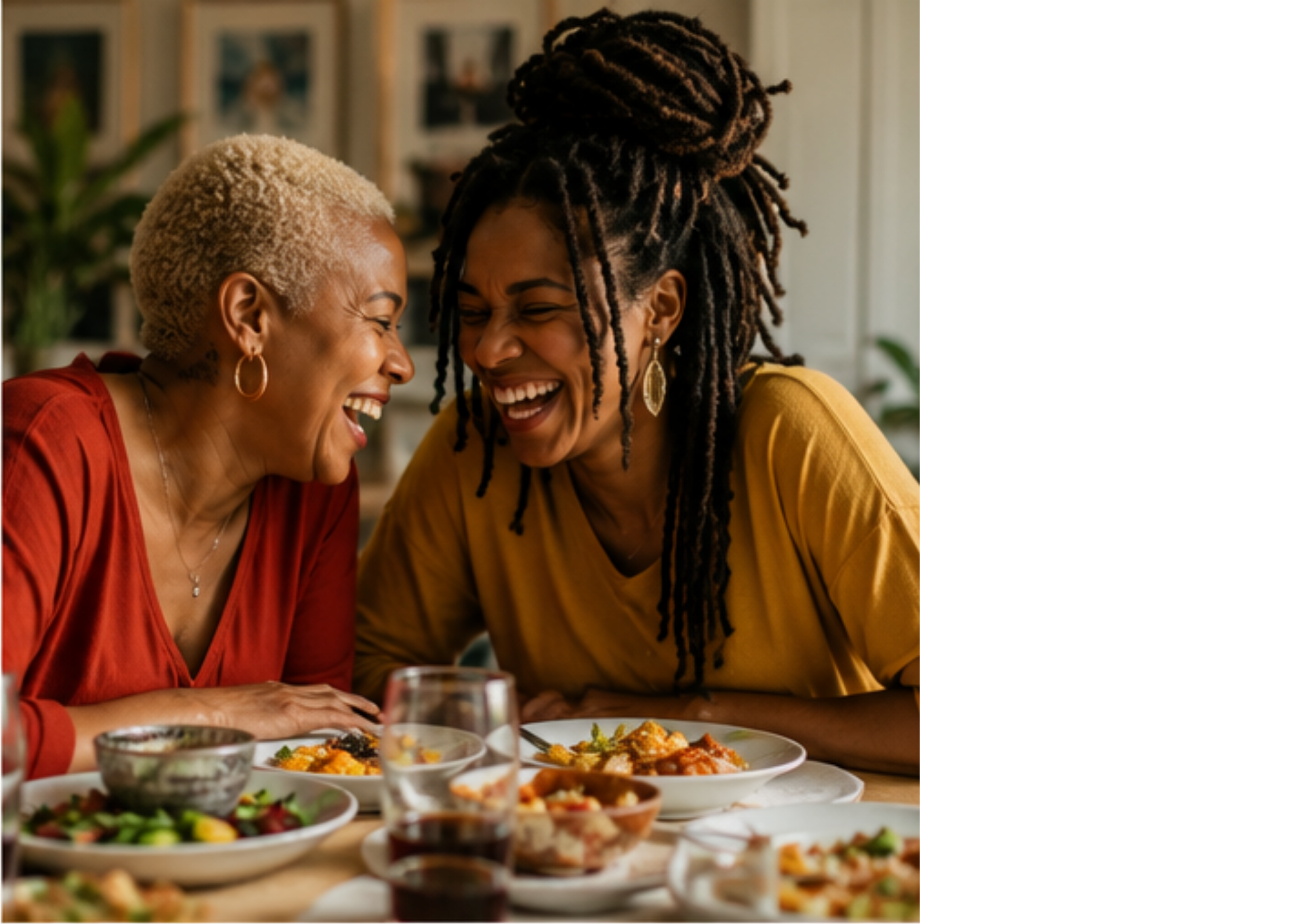 Black women enjoying each others company