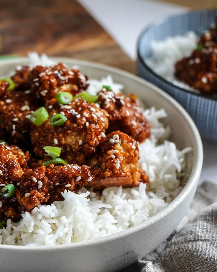 Crispy Sticky Cauliflower (Rachel Ama)