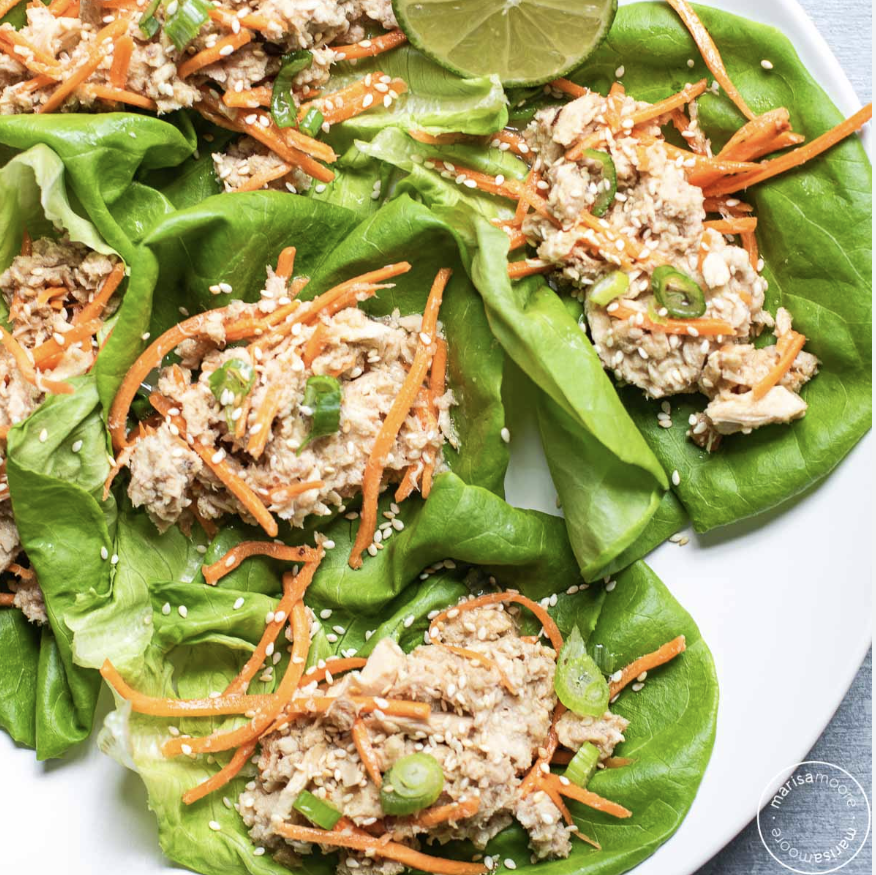 Sesame Ginger Tuna Lettuce Cups (Marisa Moore)