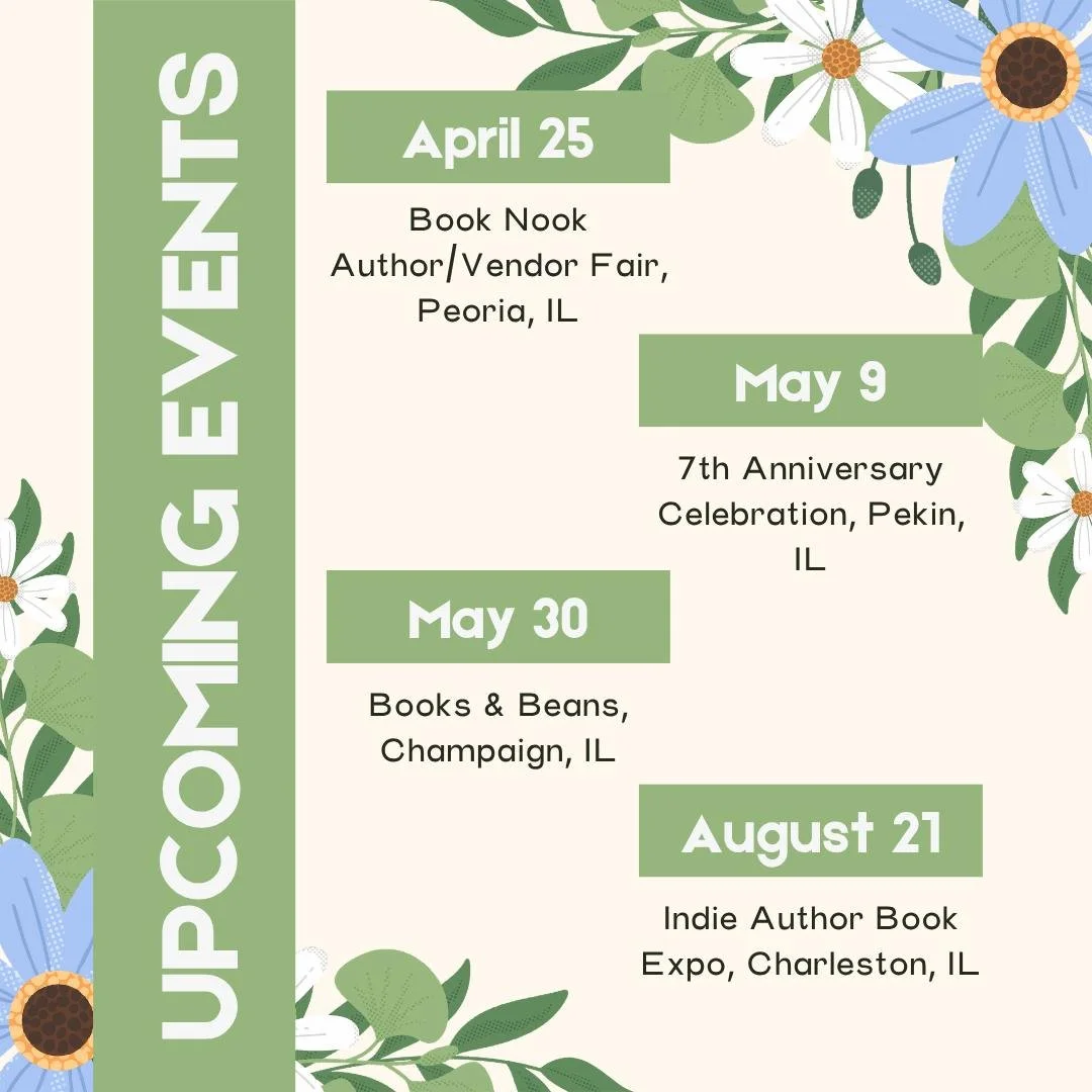 Check out my upcoming events for this year! I'm lucky to be part of so many amazing events; I hope to add a few more before the end of the year, so keep an eye out! You can find out more details by visiting my website.

Also, if you haven't already, 