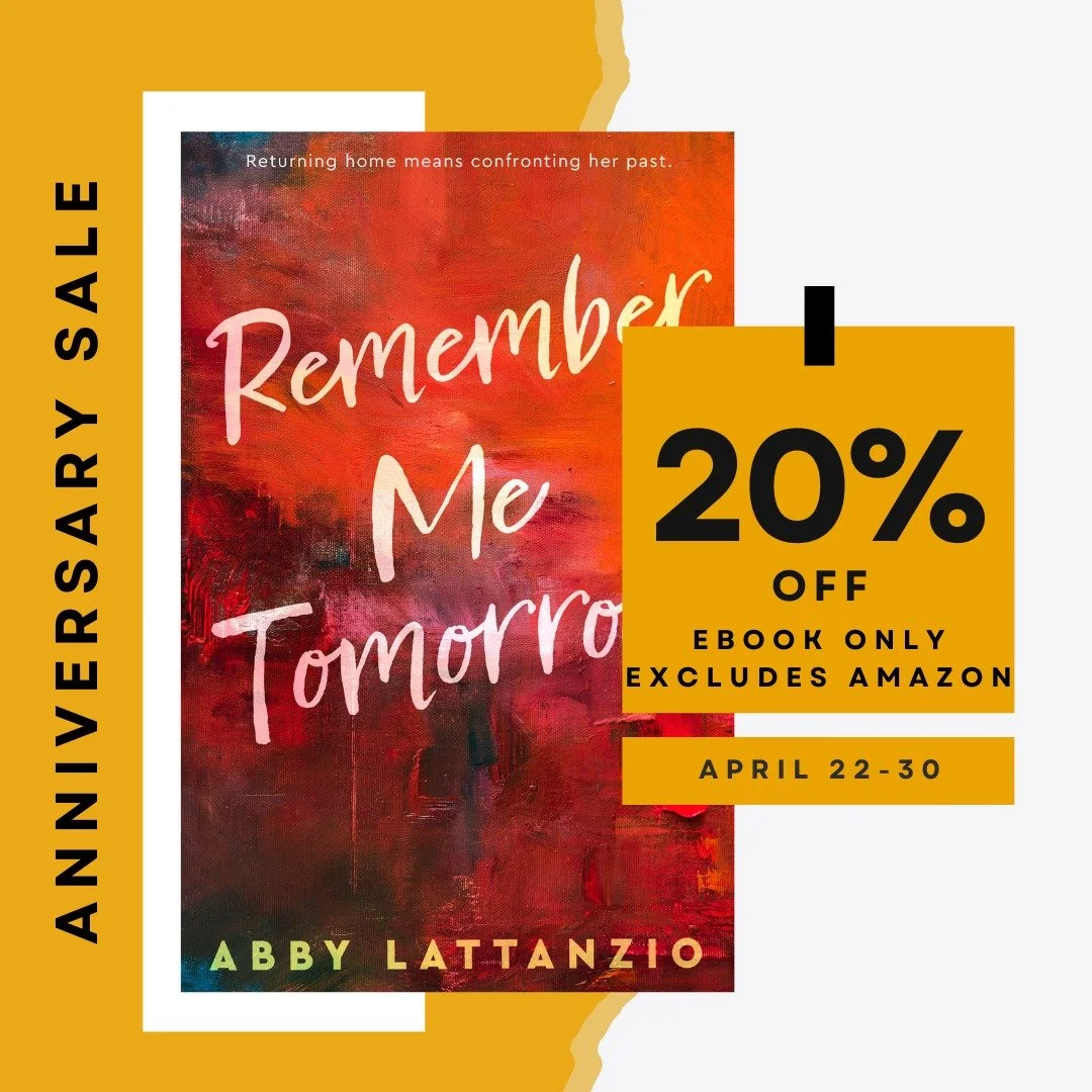 Today is the final day for the "Remember Me Tomorrow" anniversary sale! All "Remember Me Tomorrow" ebooks are 20% off ! "Remember Me Tomorrow" explores themes of family, mental health, and overcoming grief. If that sound