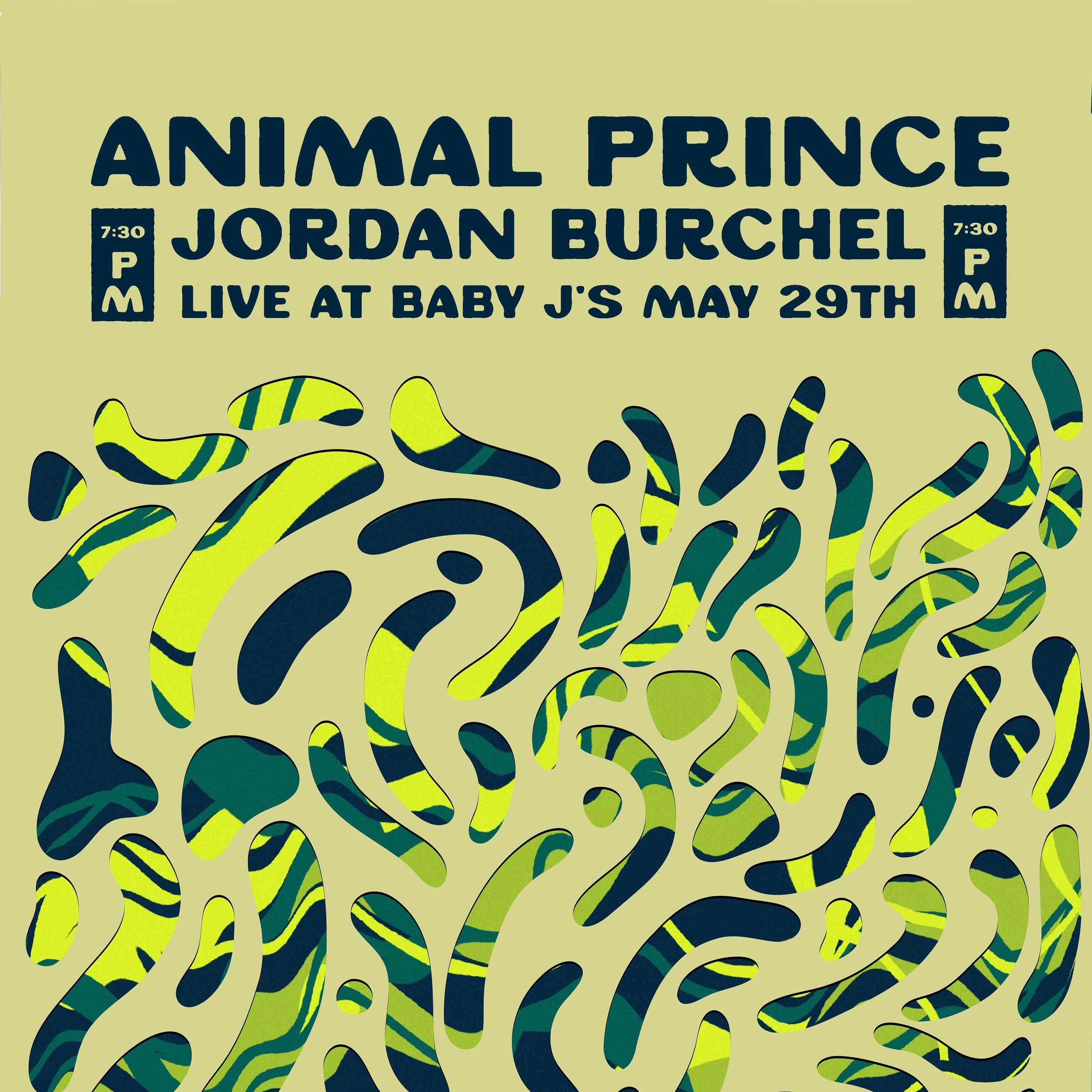 Super excited to announce that the band and I will be opening for @animalprince_ at @babyjsbar on May 29th -7:30pm ✨

We&rsquo;re putting together a special set of lower key musical moments for you. Maybe we&rsquo;ll throw a new song in the mix? We&r
