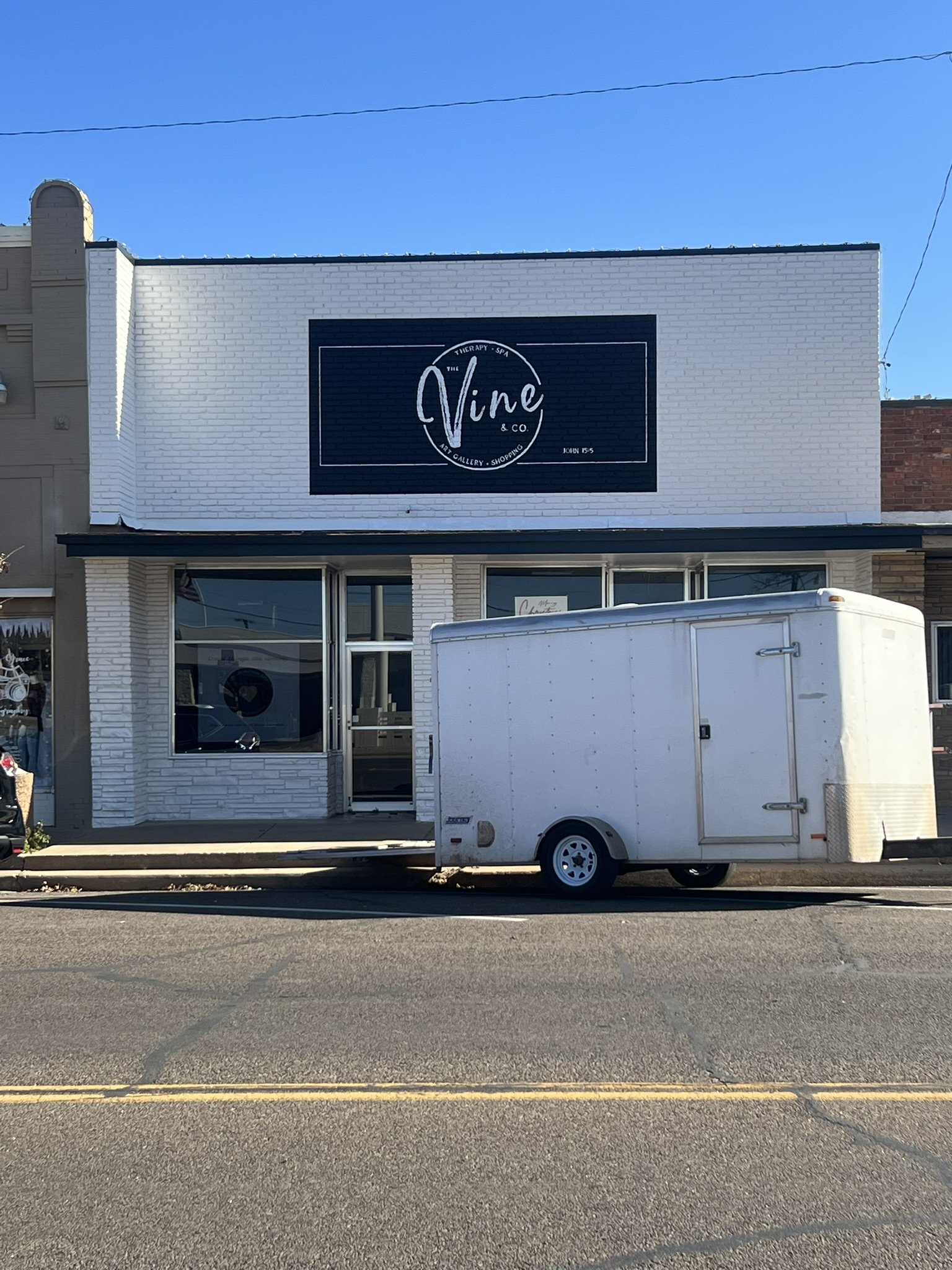 The Vine & Co sign - located in Vernon, TX