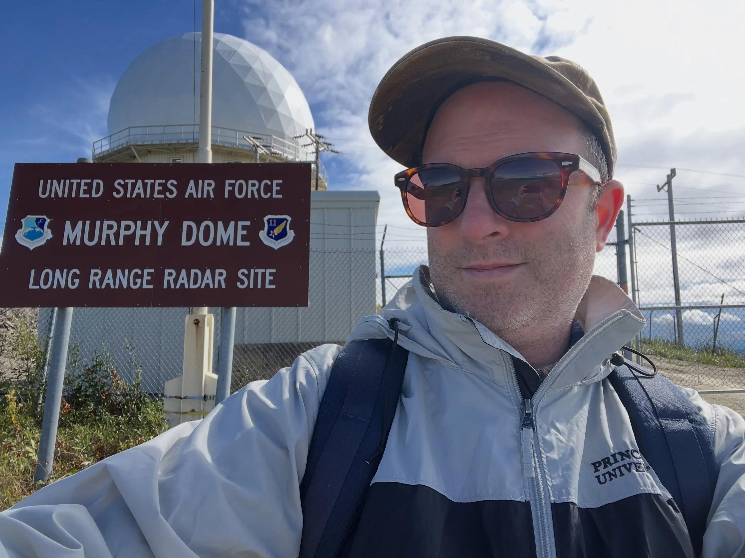 Hiked up to Murphy Dome, site of a Cold War-era radar base in the hills outside Fairbanks. In 1951, the U.S. Air Force built a Station here to detect incoming Soviet bombers. But in the 1980s most of the structures (which housed up to 70 airmen for y