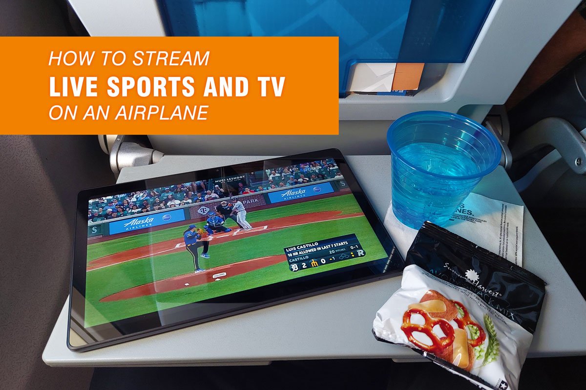 Streaming Live TV Sports, Events, and Channels on an Airplane The Window Flyer