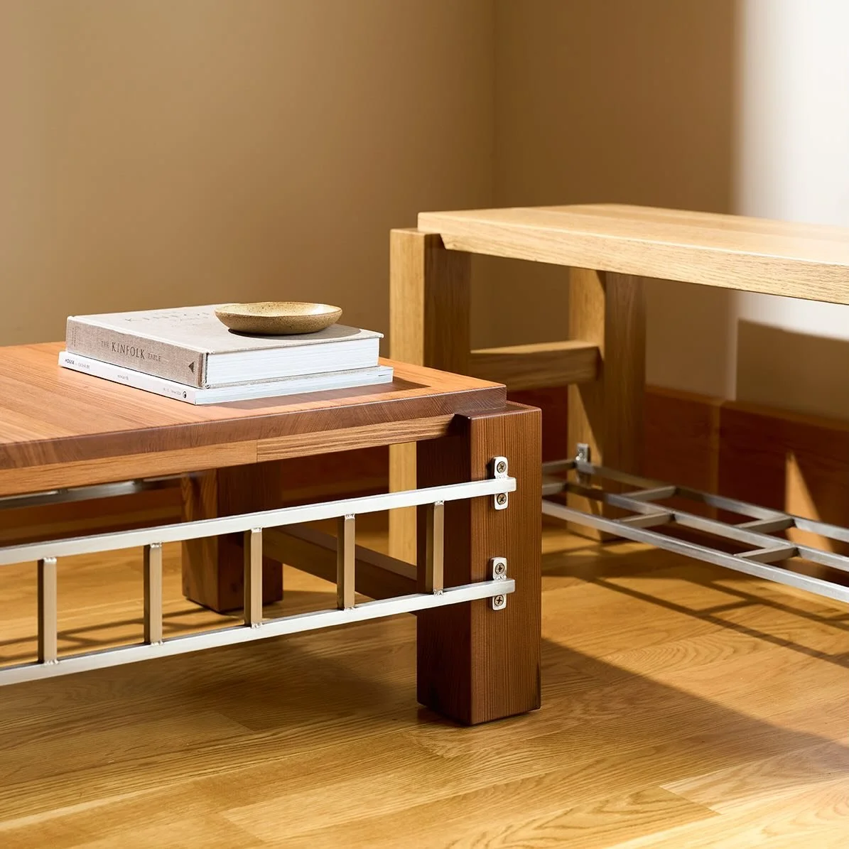 For the stainless steel lovers 🖤 I not only used stainless steel bars as a structural component throughout the Barred Collection, but also to add a glint of interest. The bars kind of act as the jewellery of the pieces, catching your eye as you scan