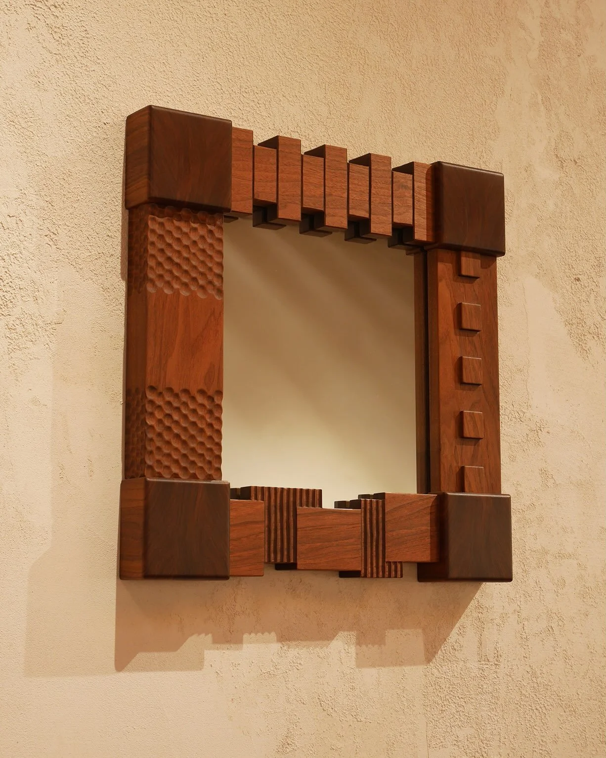 Another new piece! This mirror was launched at @ourjoyisresistance during @ladesignweekend earlier this month. Designed to be a functional home object as well as an artwork for your walls. I&rsquo;m starting to explore more hand-carved work and had a