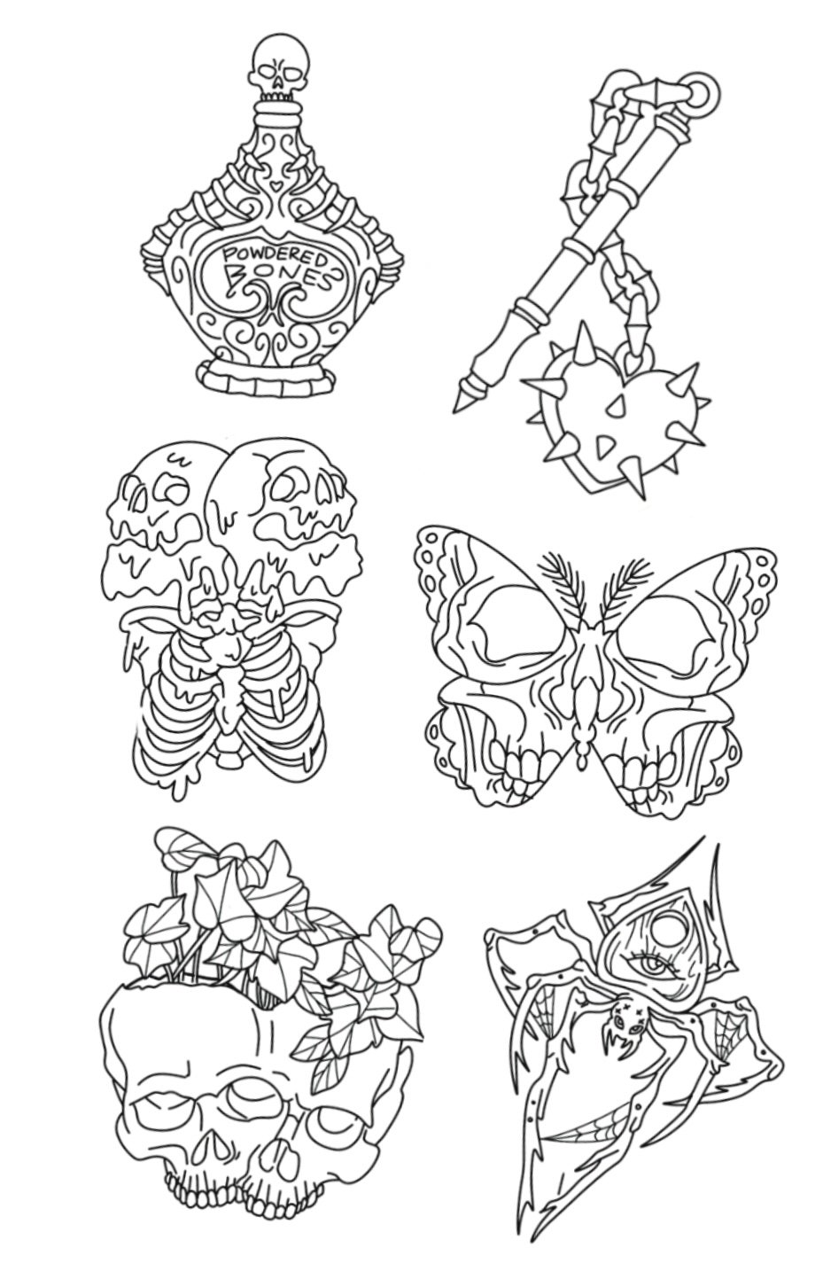 Whimsi-Goth Flah designs