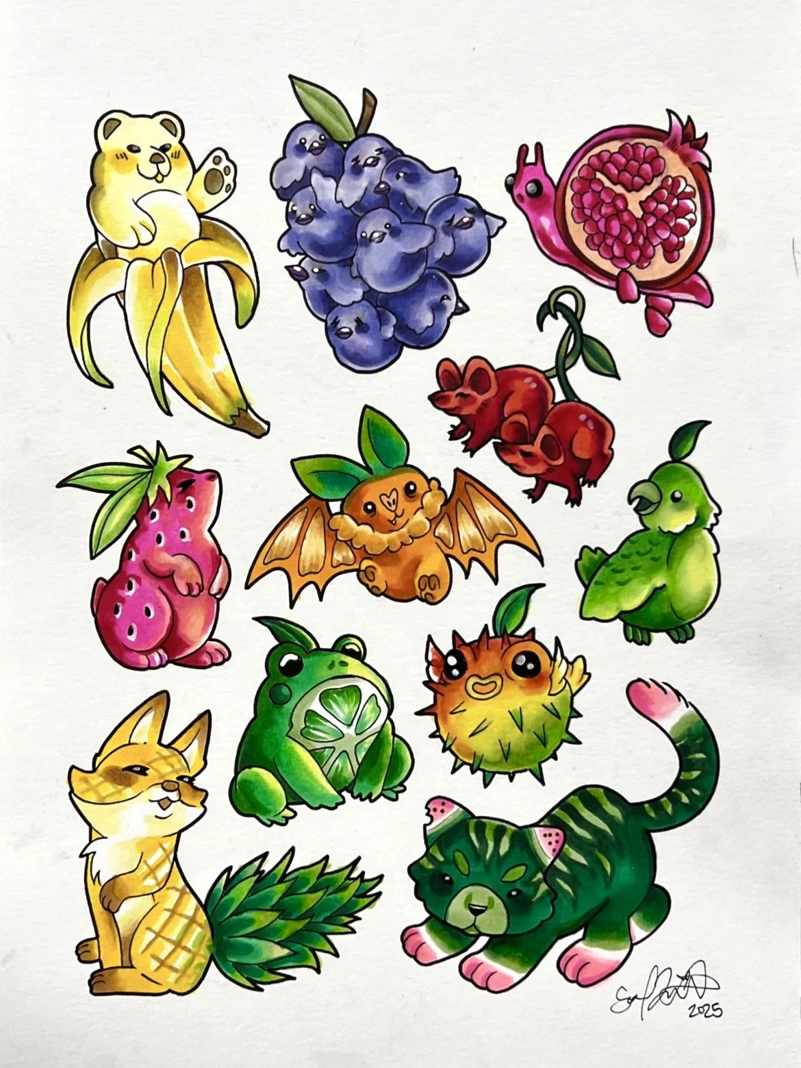 Fruit animal available flash designs