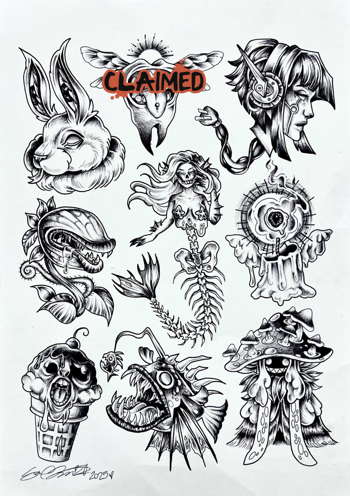 Monster Flash Tattoo Designs