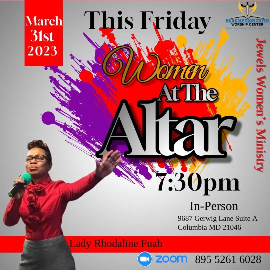 Women at The Altar!!!
Make a date and join us tomorrow for our Friday Prayer Meeting. 
_______________
Still women's history month celebration!!!