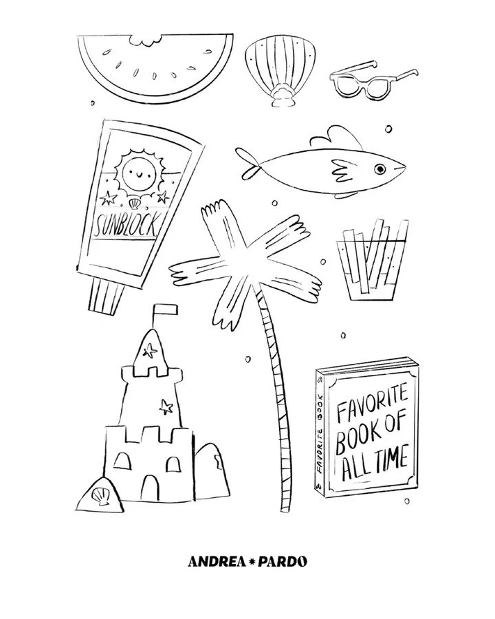 Thinking of summer while surviving winter...☀️❄️

🔍: Andrea Pardo, Latin artist, illustration, creativity, creative process, artist life