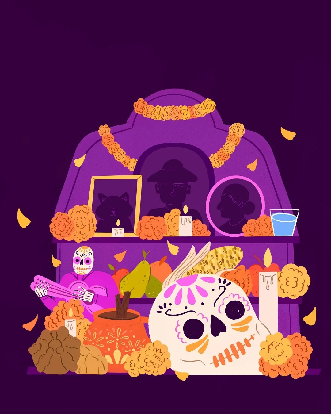 ✨Sharing a closer look at the illustration I did for @elmuseo for their annual celebration of D&iacute;a de los Muertos 🕯️💀🌼🌸

A massive shoutout to the team at El Museo for making this possible, and for all their support through the illustration