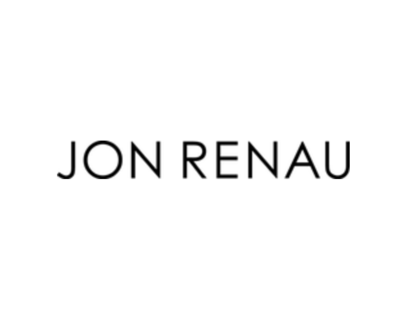 The text 'JON RENAU' in black font on a white background.