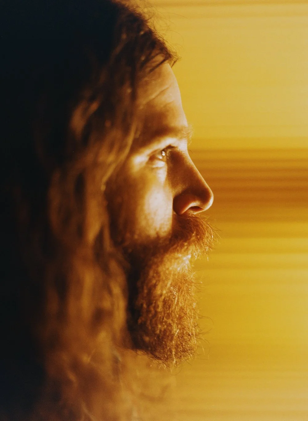 Phil Pirrone of JJUUJJUU photographed pre-show at Lodge Room in Los Angeles, (2024, medium format film).