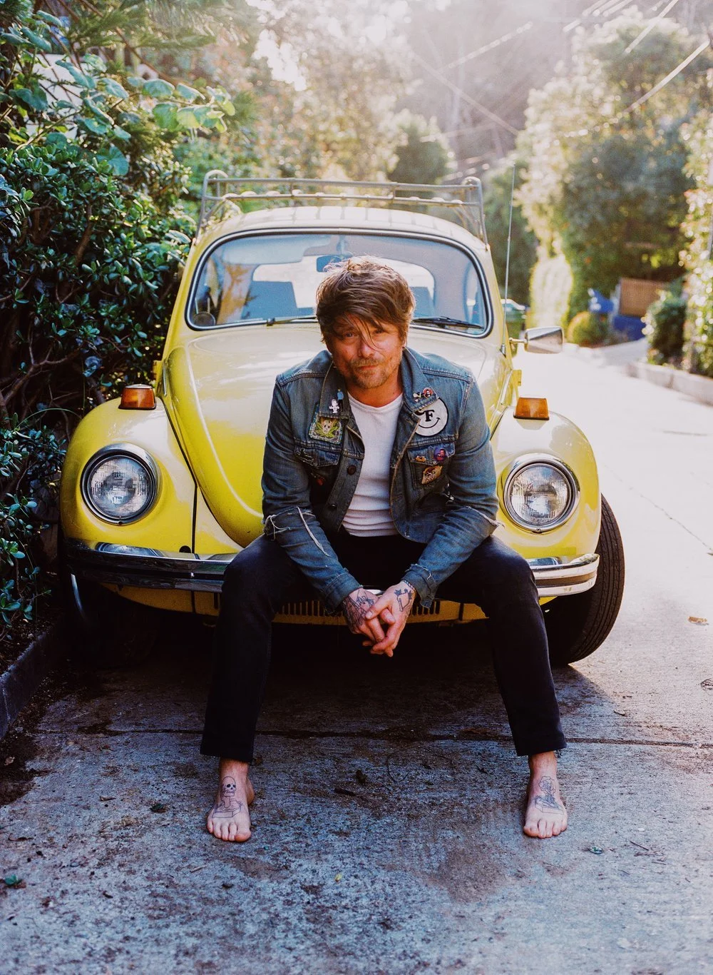 John Dwyer of OSEES photographed at his home in Los Angeles, (2024, medium format film).