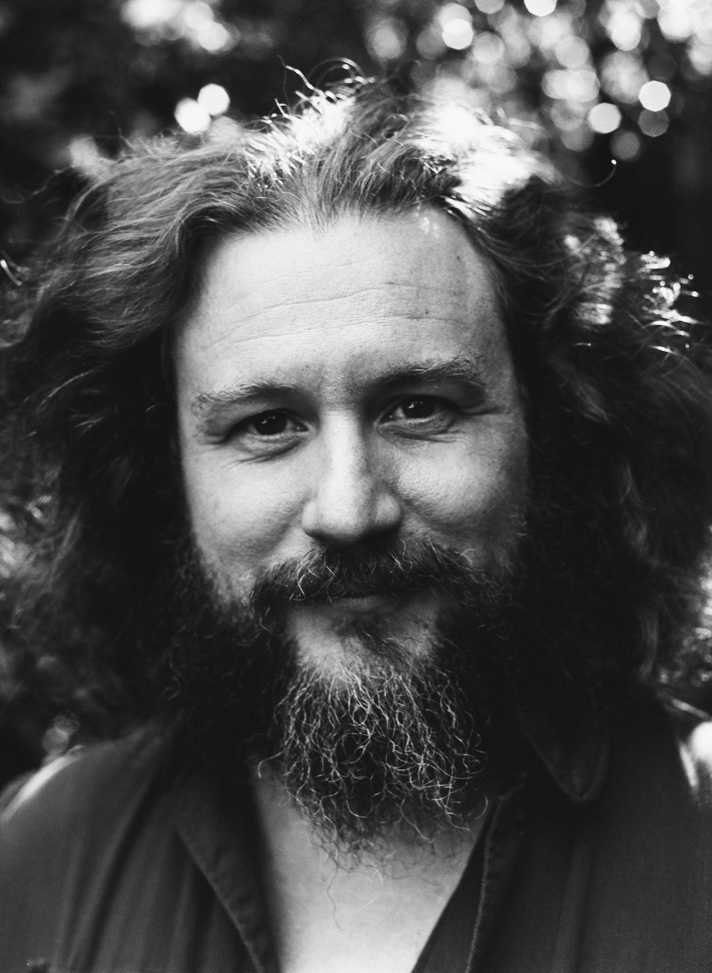 Jim James of My Morning Jacket photographed at his studio, (2024, medium format film).