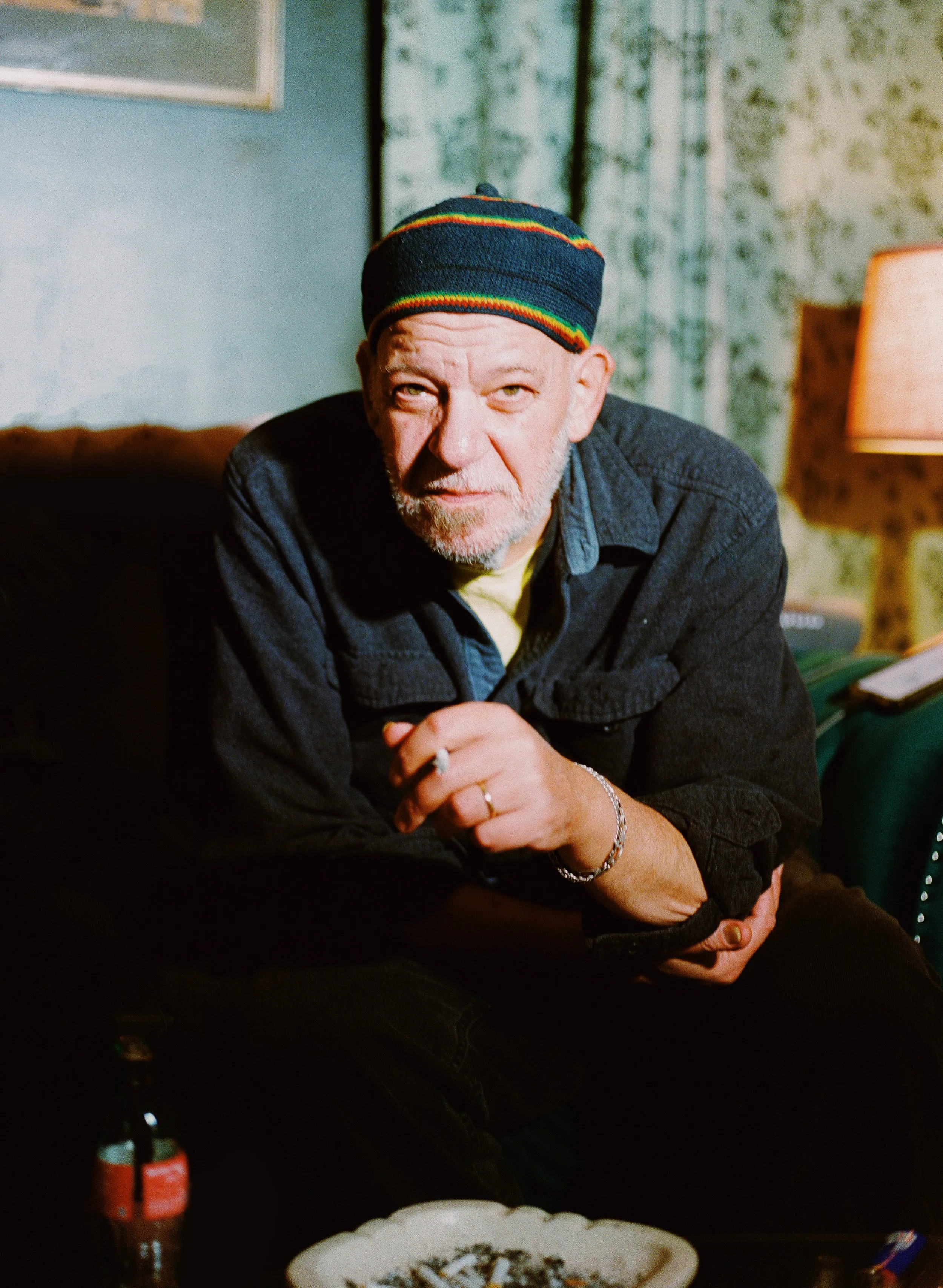 Chris Goss from Masters of Reality photographed at home in Joshua Tree, CA for CREEM Magazine, (2024, medium format film).