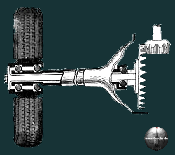 Zeichnerische Darstellung der schwimmenden Steckachse