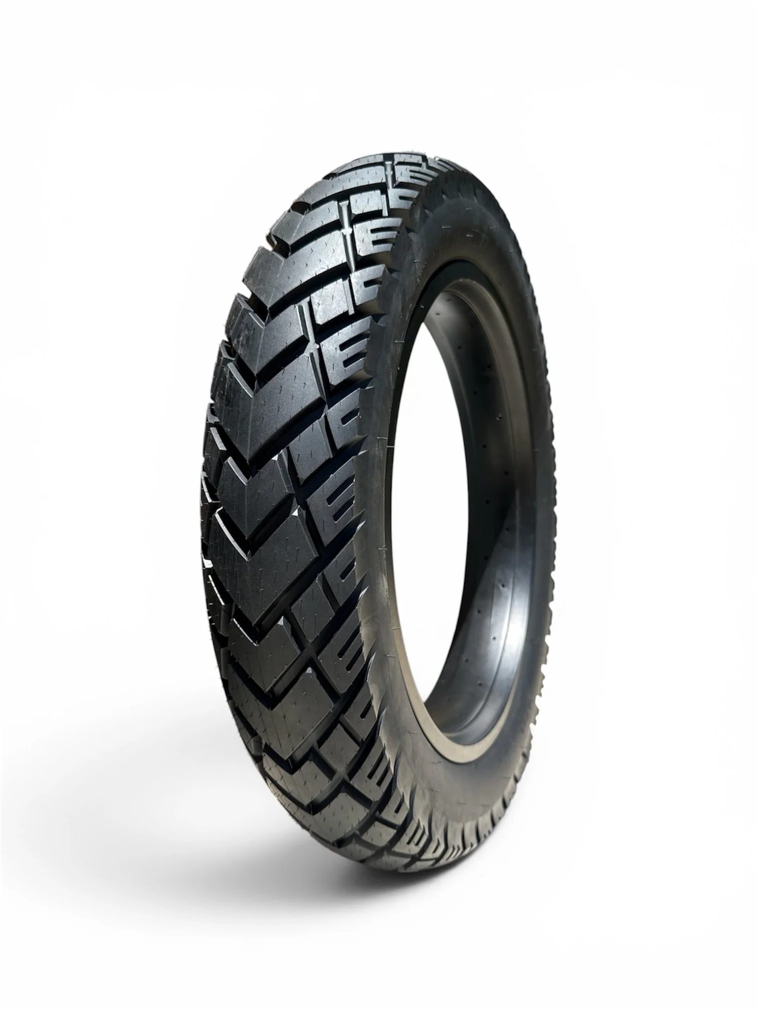 20x4.0 Wanda Fat Tire – Front & Rear E‑Bike Use, All‑Black Blocky Smooth Tread
