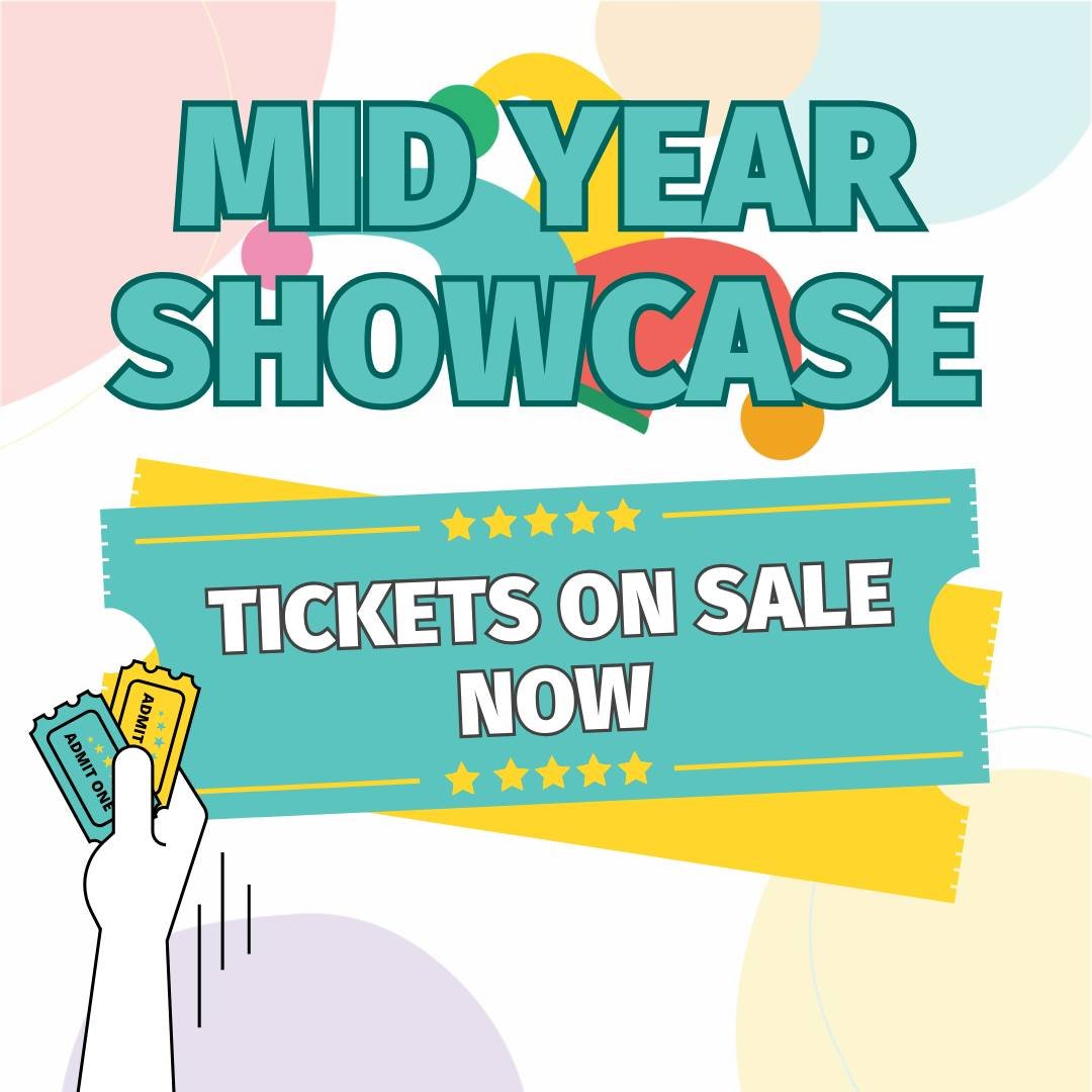 MID YEAR SHOWCASE TICKETS OUT NOW 🎟️

Tickets this year can be purchased via Trybooking (online). See below links: 

👉 LINK IN BIO

PRICES (per show):
ADULT - $15
CHILD (under 2) - FREE
CHILD (under 17) - $10
CONCESSION (concession card required to