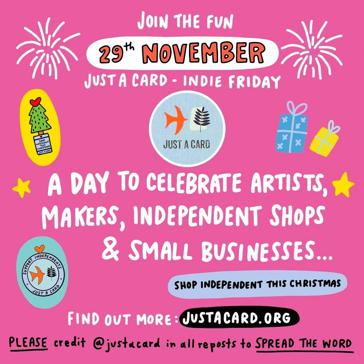 Rather than Black Friday we&rsquo;ve decided to join this delightful indie alternative, Indie Friday! ✨

Celebrating all the incredibly talented, creative and damn fabulous indie creators, makers and businesses and encouraging our wonderful audience 