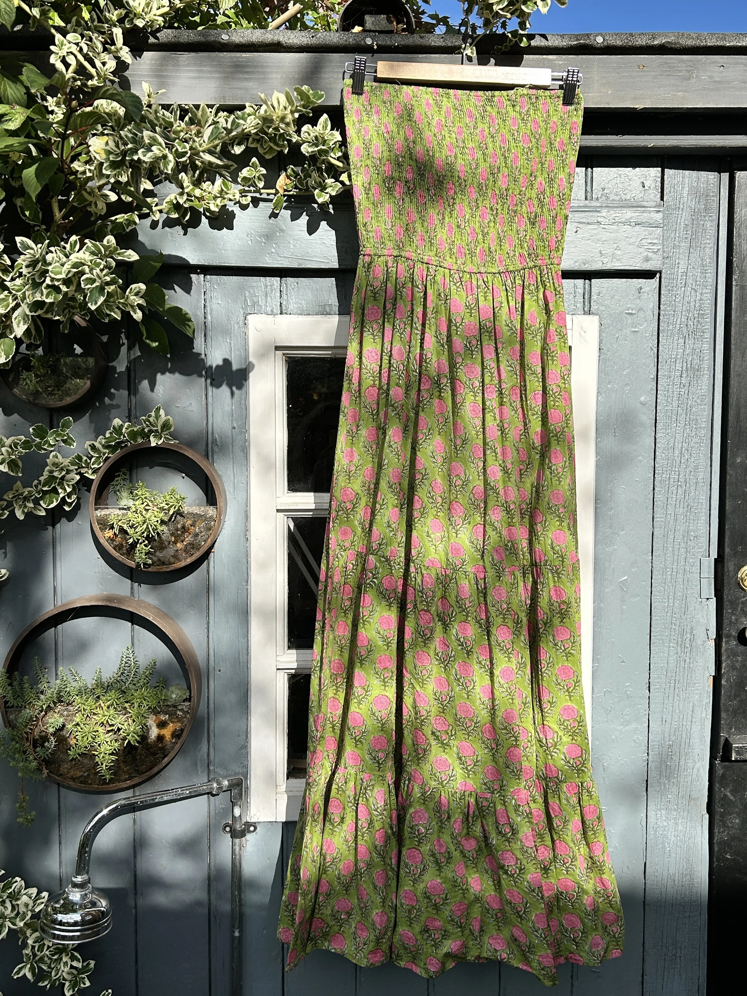 Maxi shoestring strap sundress, Size XS, SAMPLE