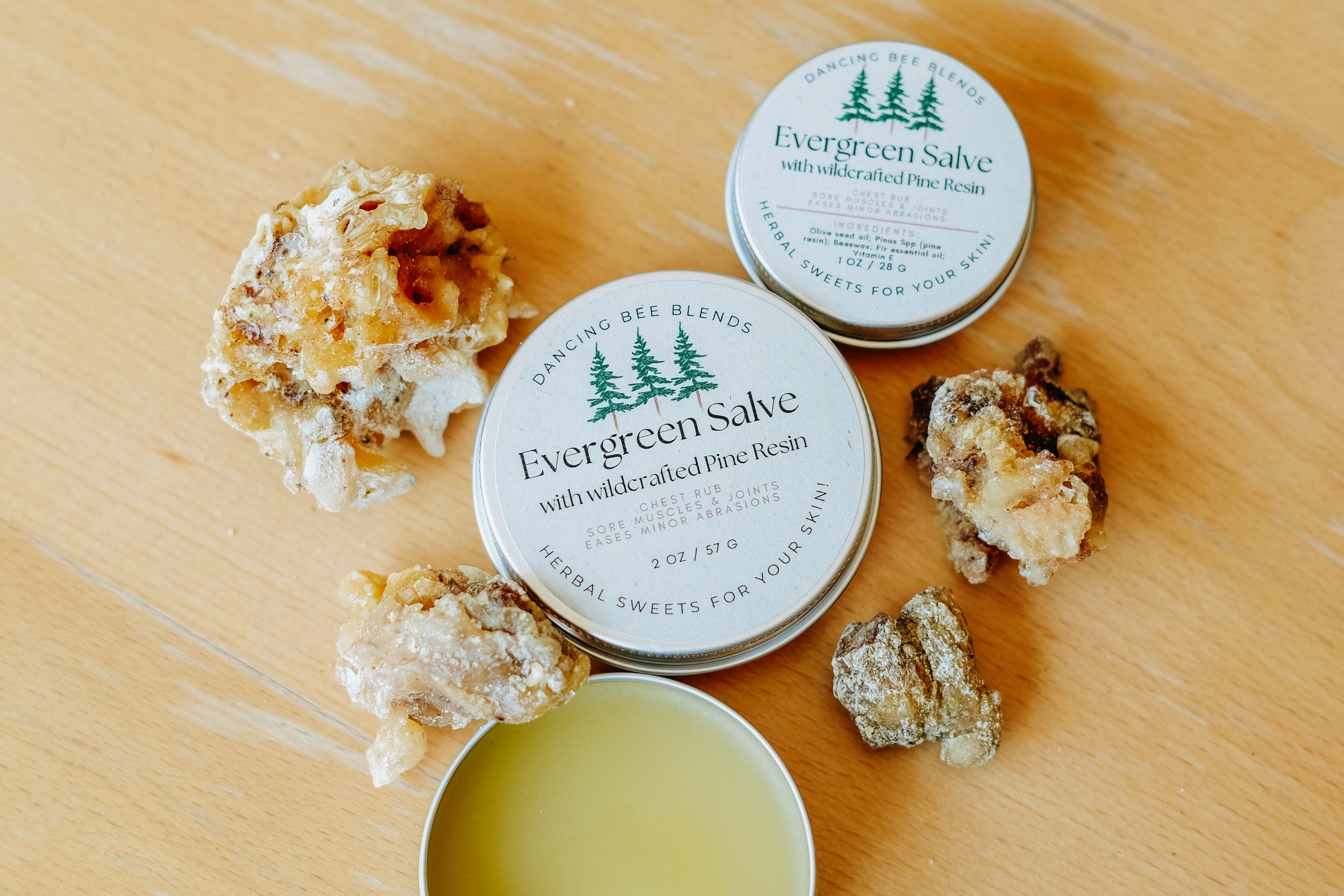 pine resin salve for sale in travel tins