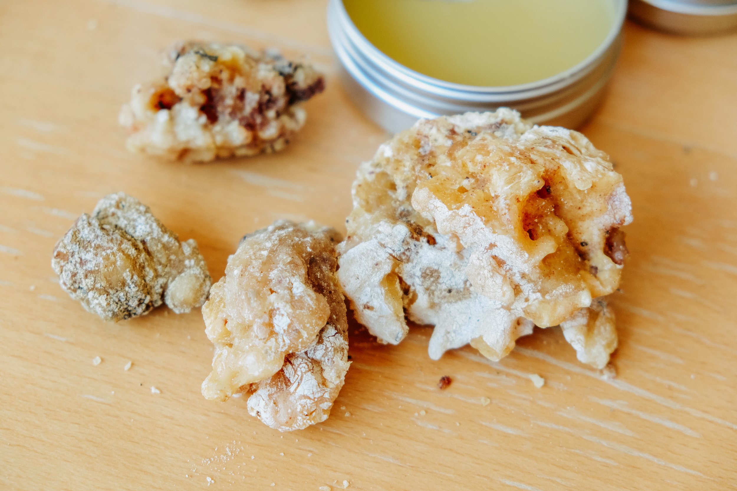 pine tree resin to support minor abrasions